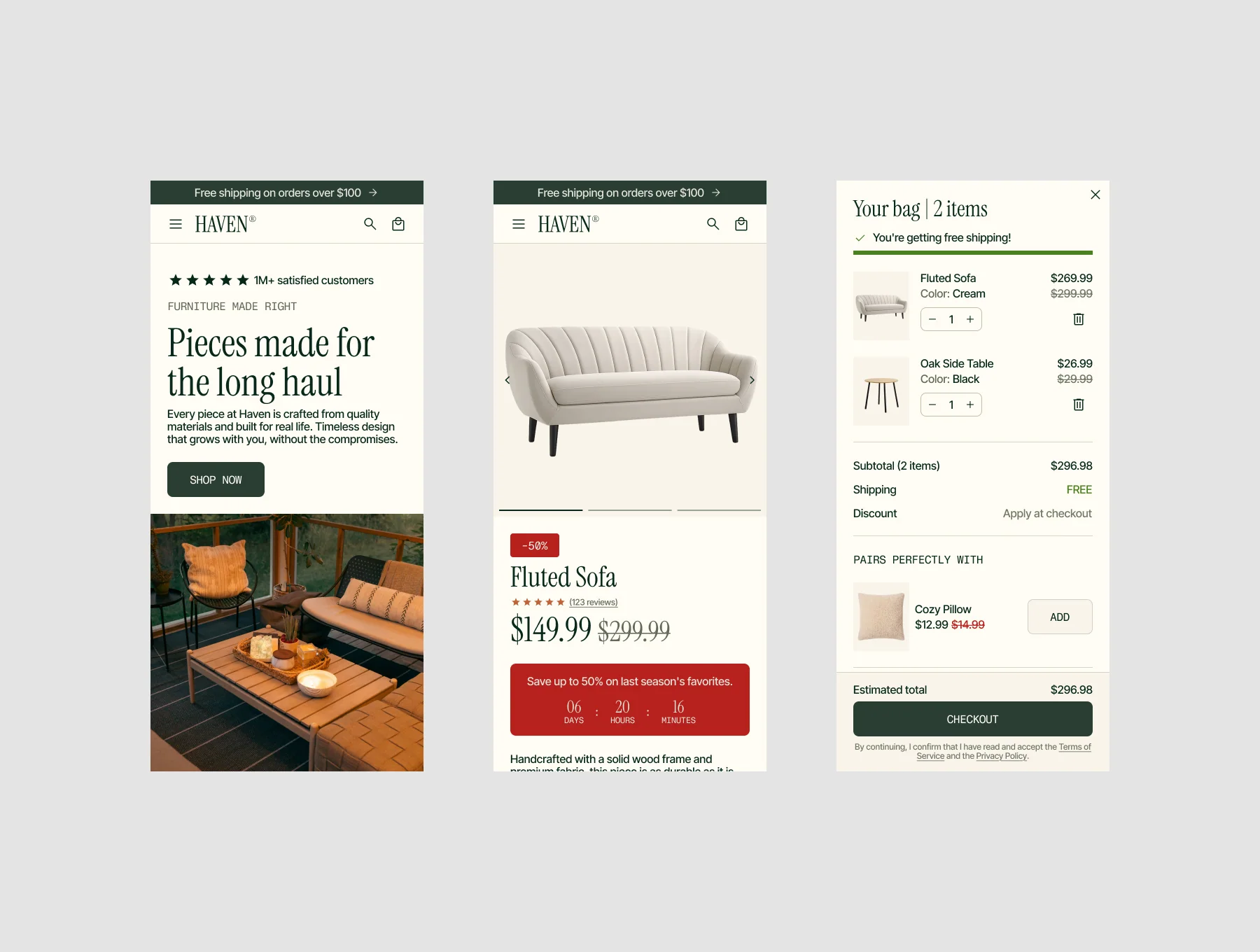 Haven Furniture Shopify E-Commerce Store Template 4