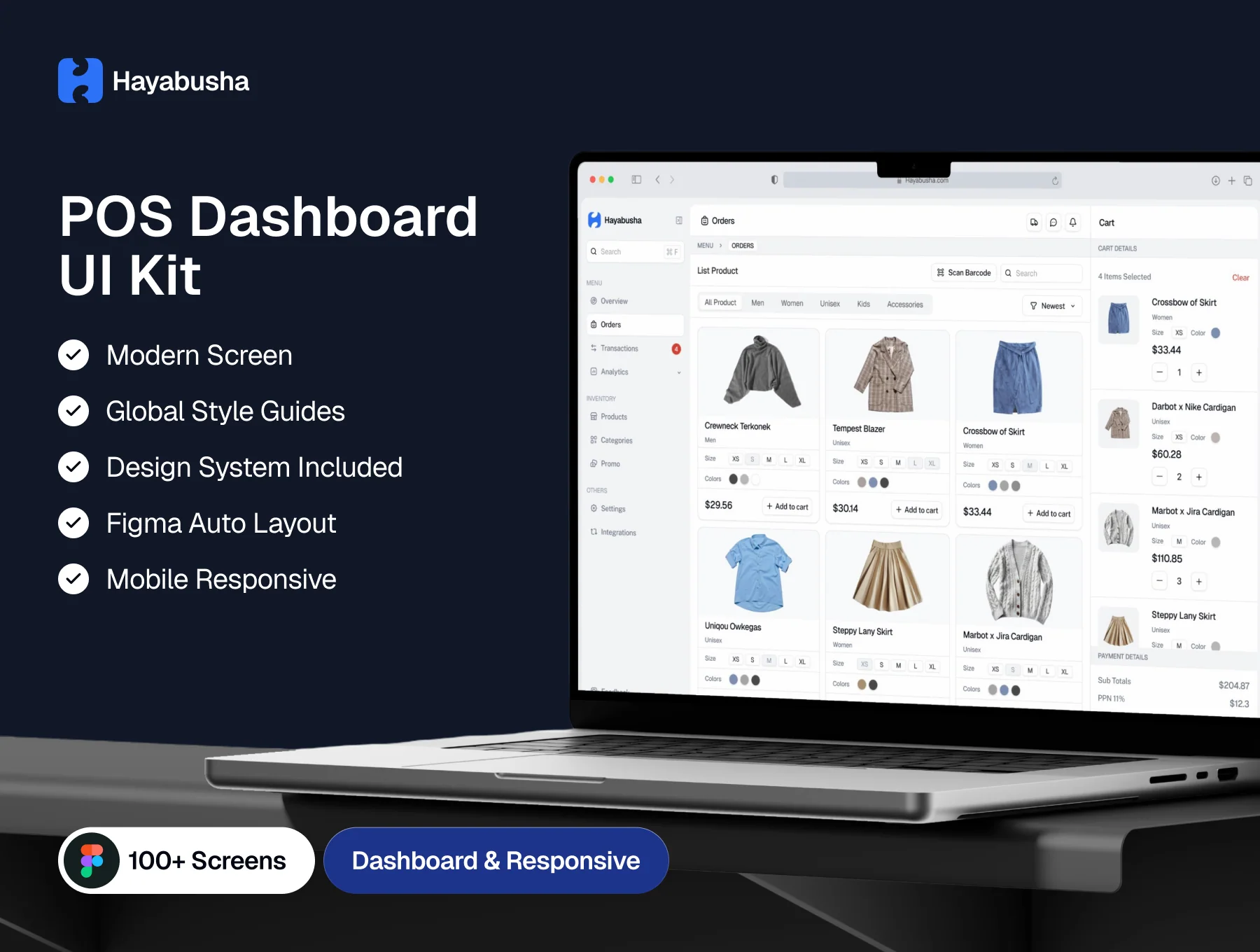 Hayabusha – POS (Point Of Sales) UI Kit