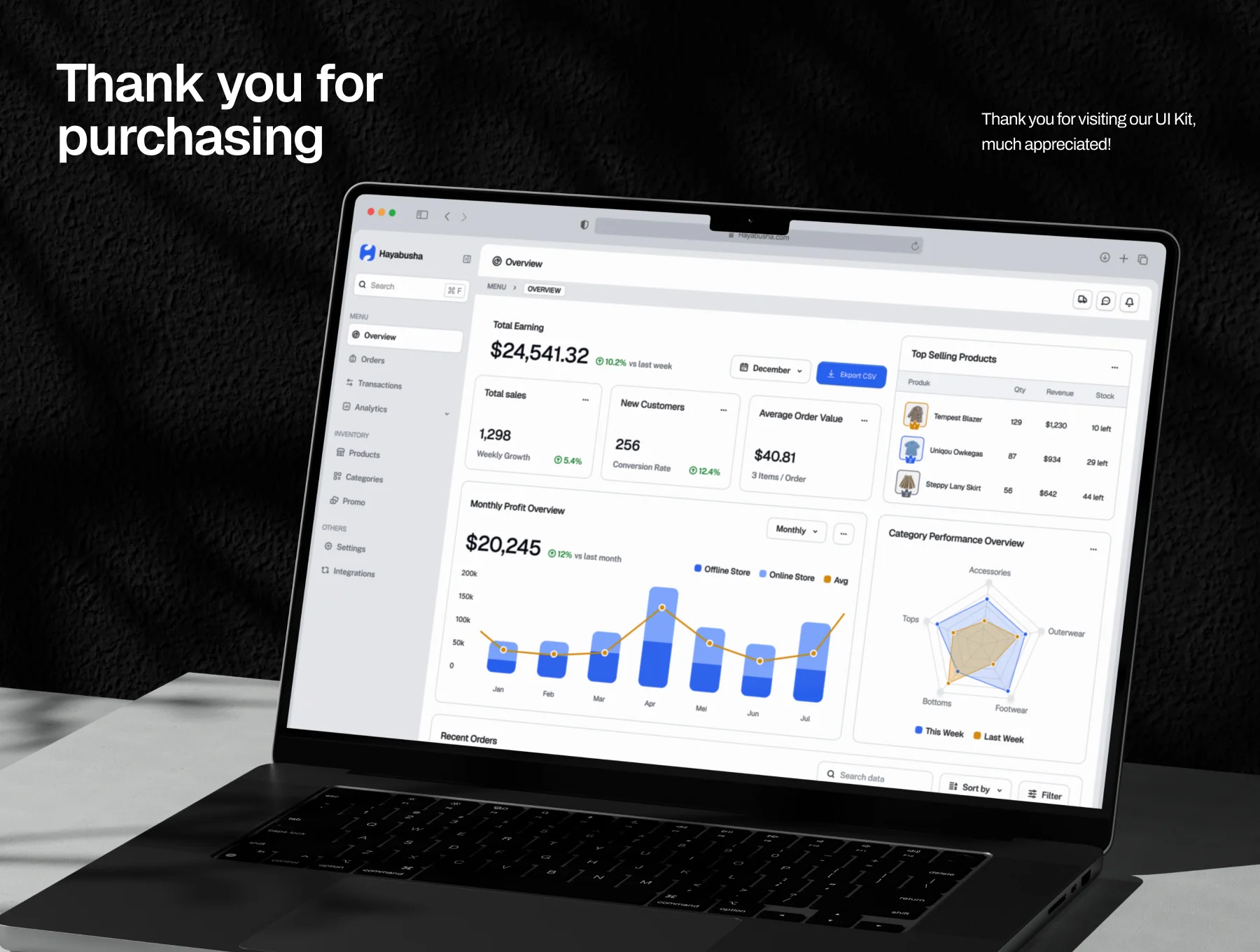 Hayabusha – POS (Point Of Sales) UI Kit 8
