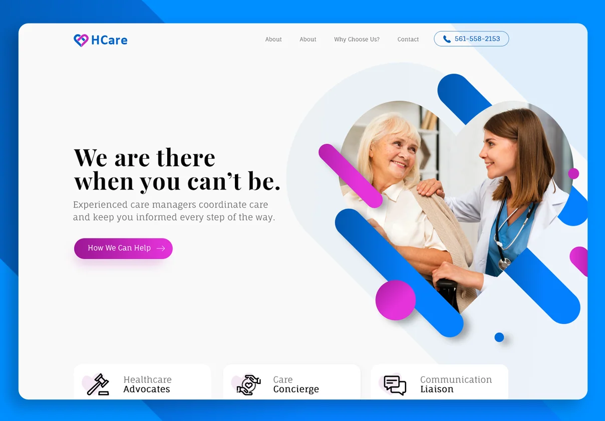 HCare Landing page