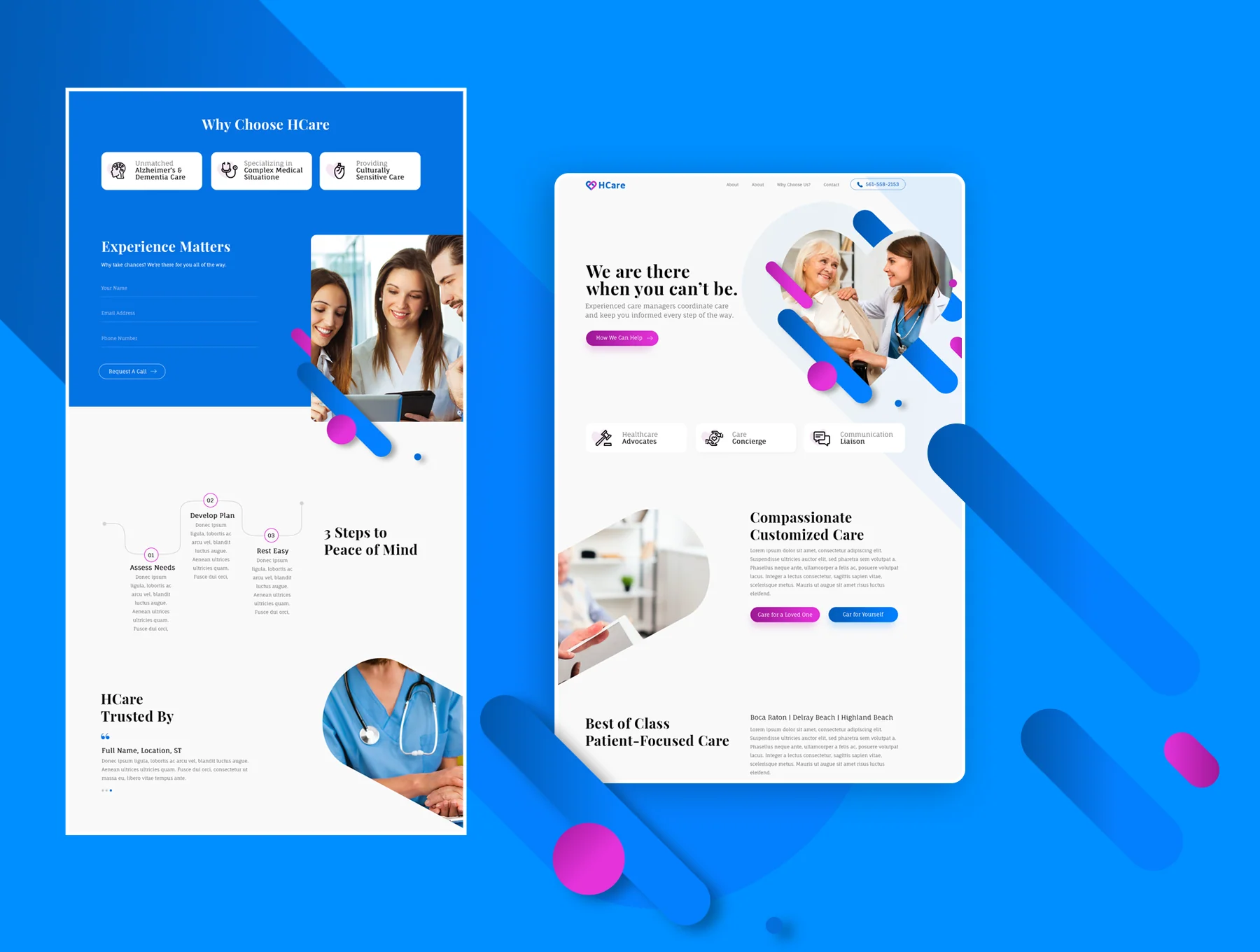 HCare Landing page