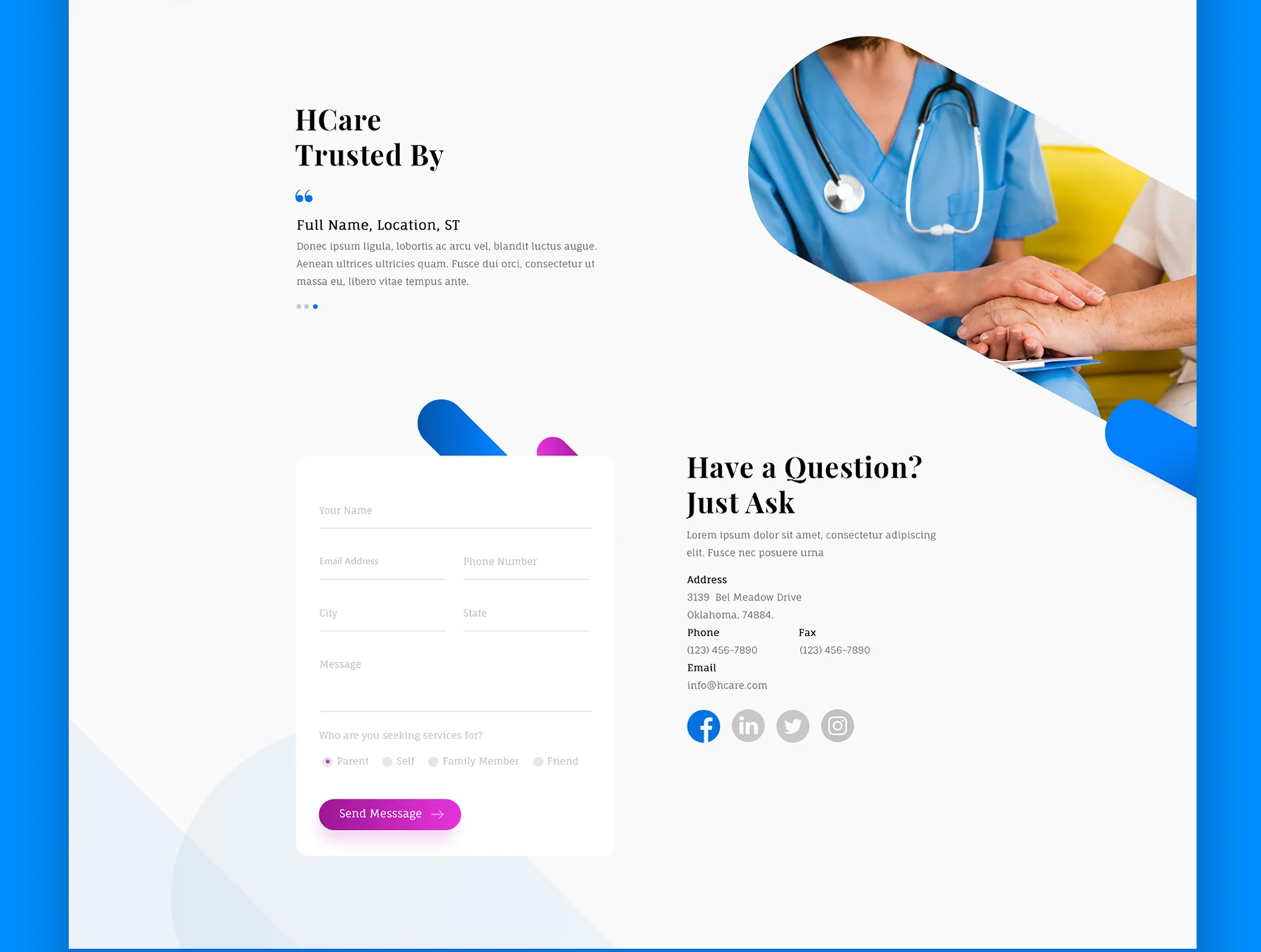 HCare Landing page 3