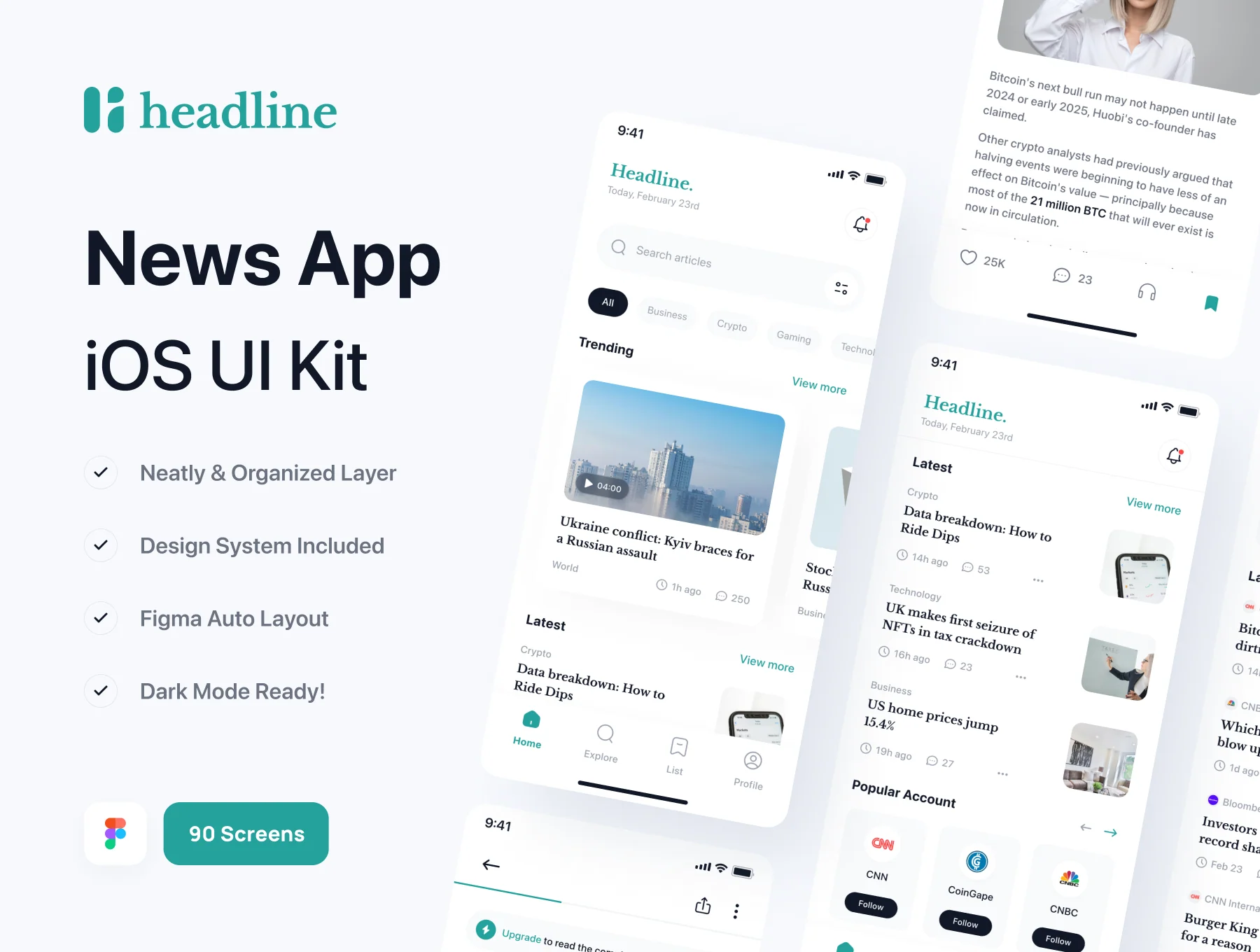 Headline - News App UI Kit