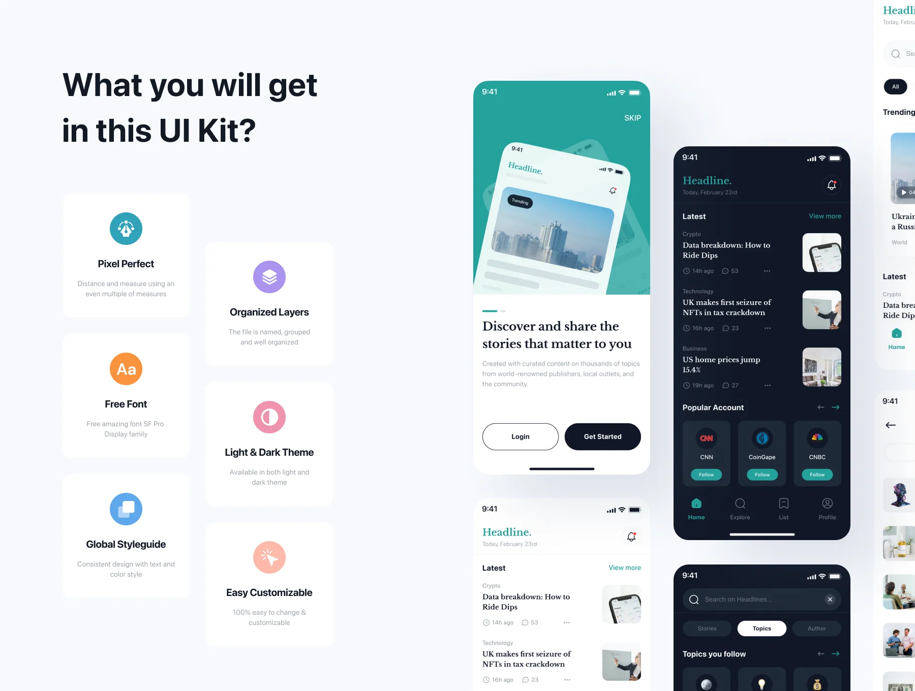 Headline - News App UI Kit 2