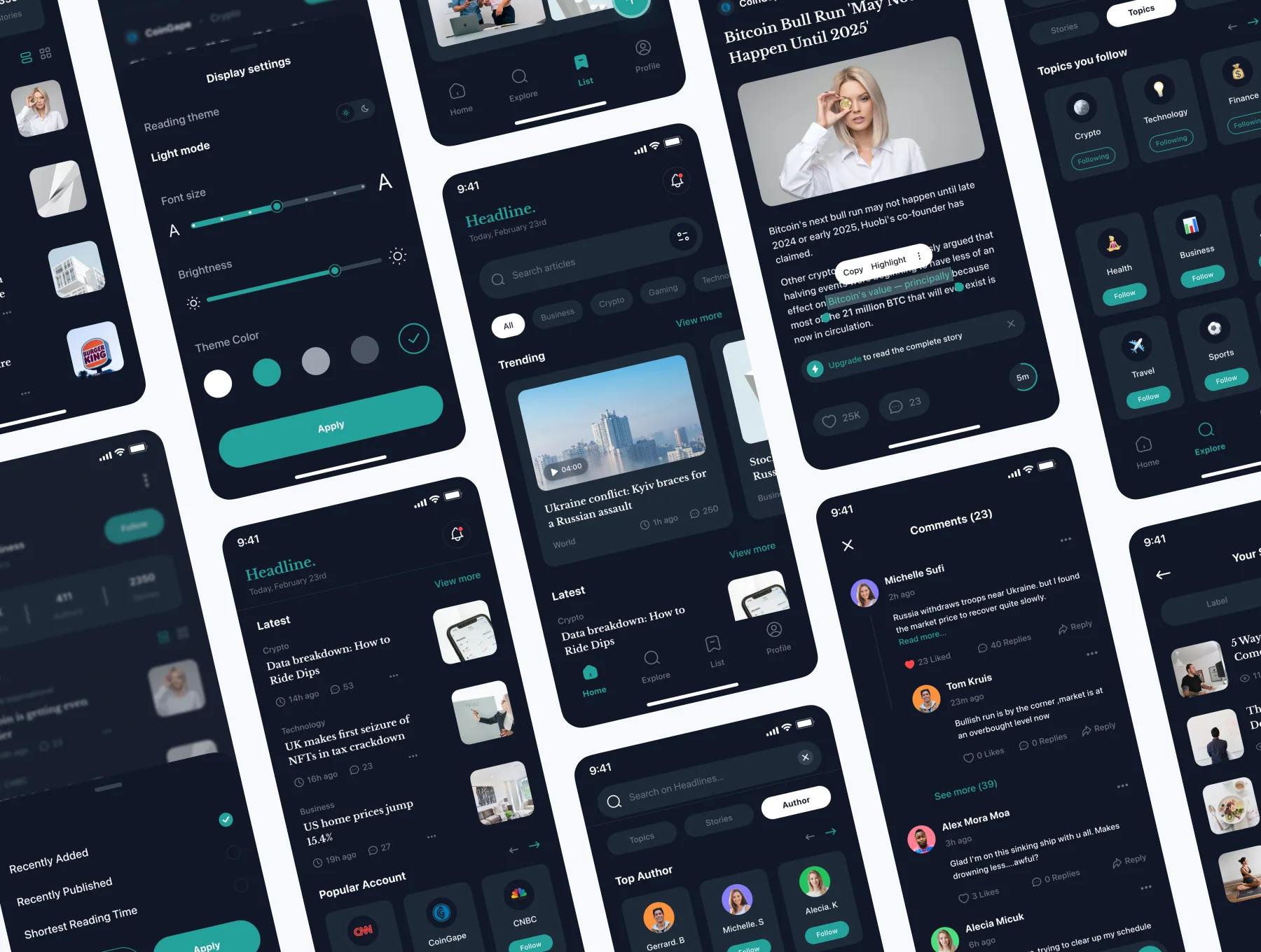 Headline - News App UI Kit 6