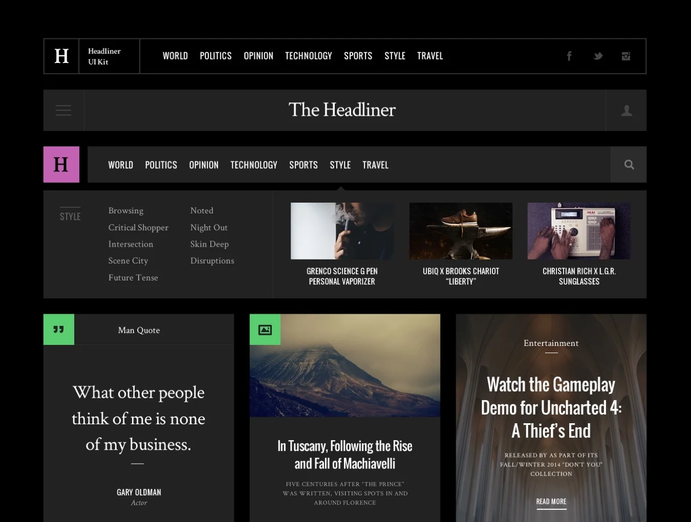 Headliner UI Kit 2