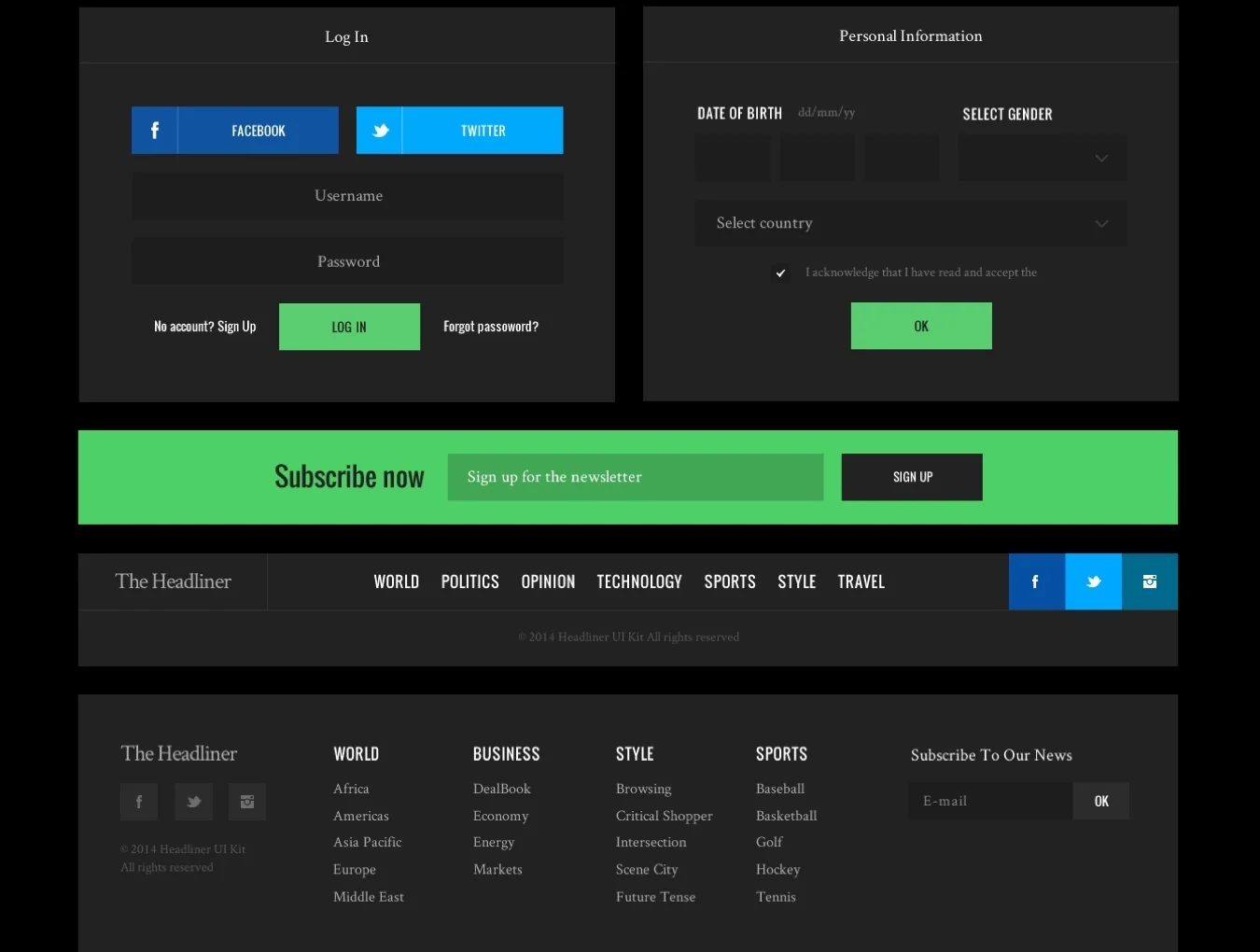 Headliner UI Kit 5