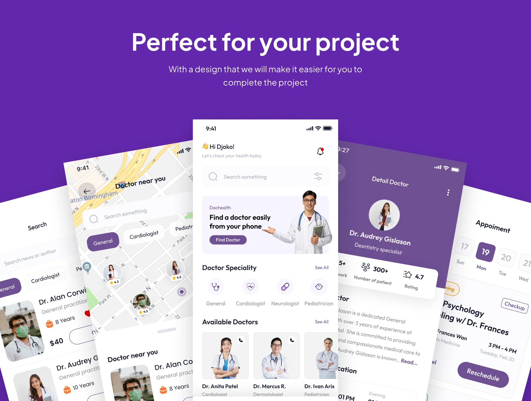 Healio - Medical & Health App UI Kits 4