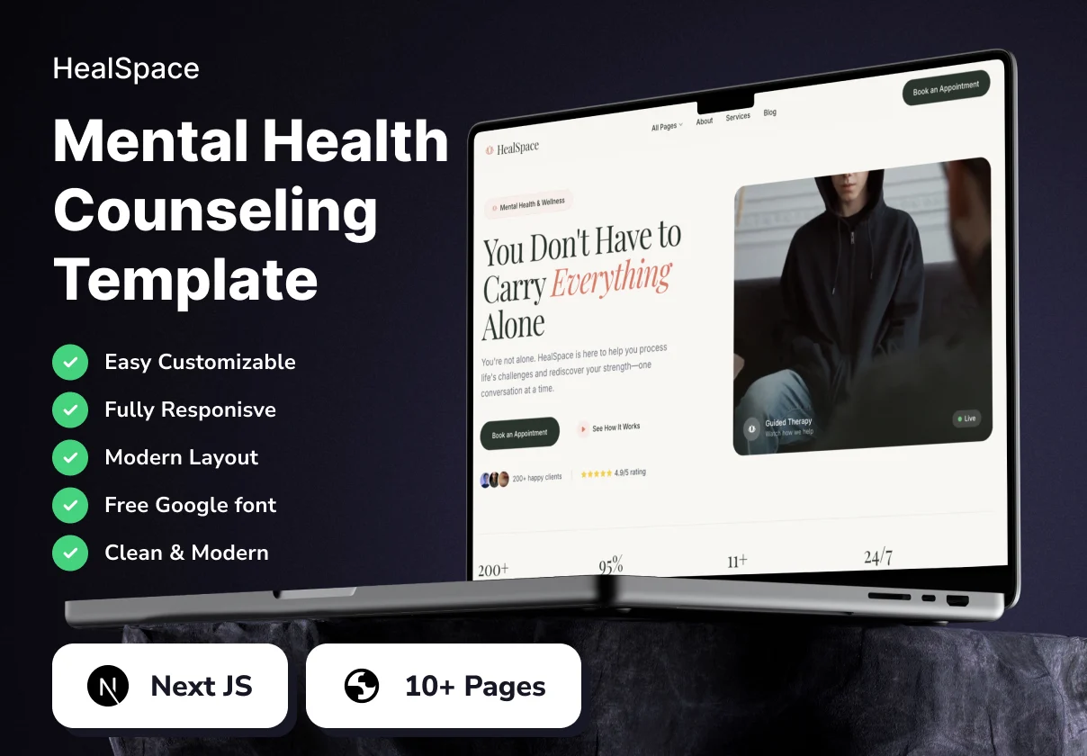 HealSpace - Mental Health Counseling Template
