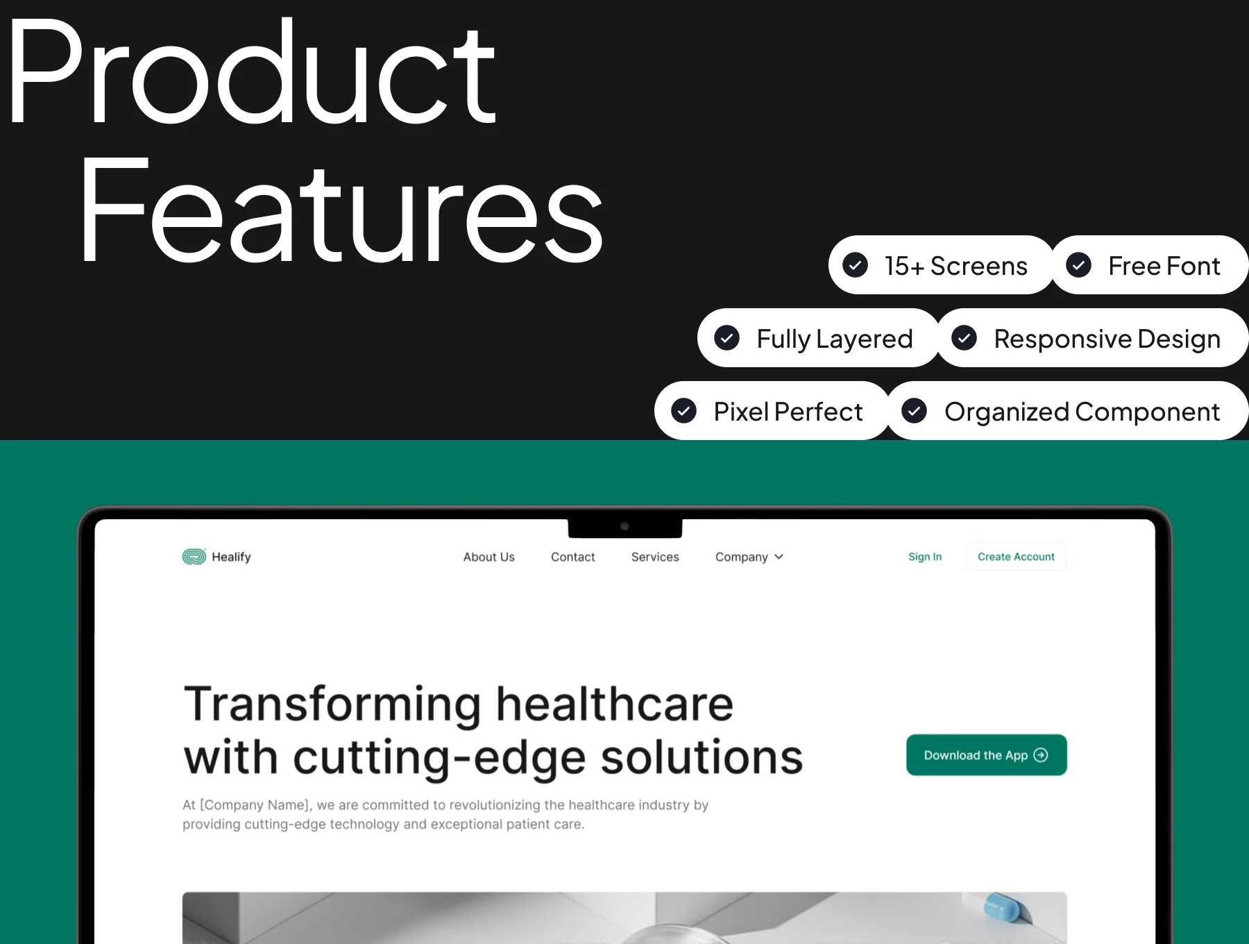 Health Care Landing Page UI Kit