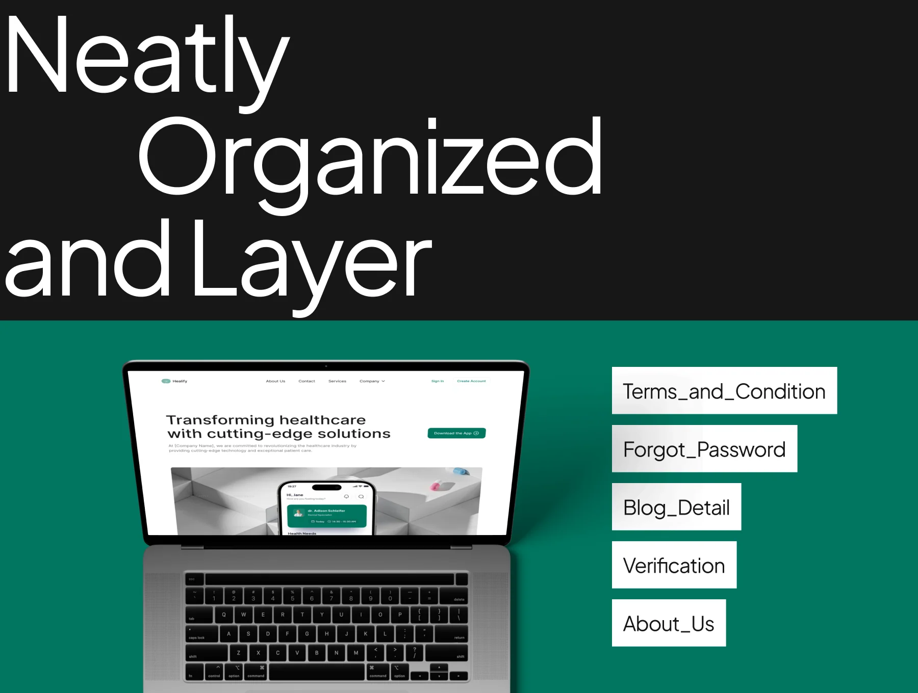 Health Care Landing Page UI Kit 4