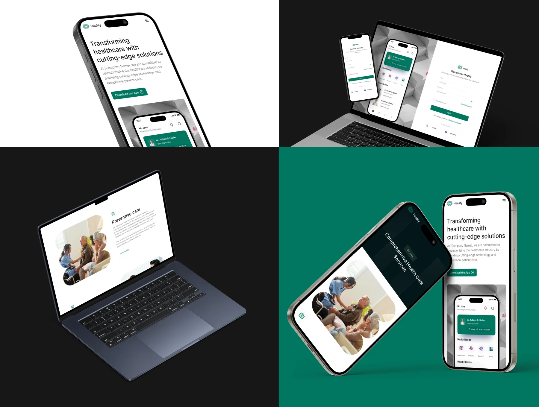 Health Care Landing Page UI Kit 7