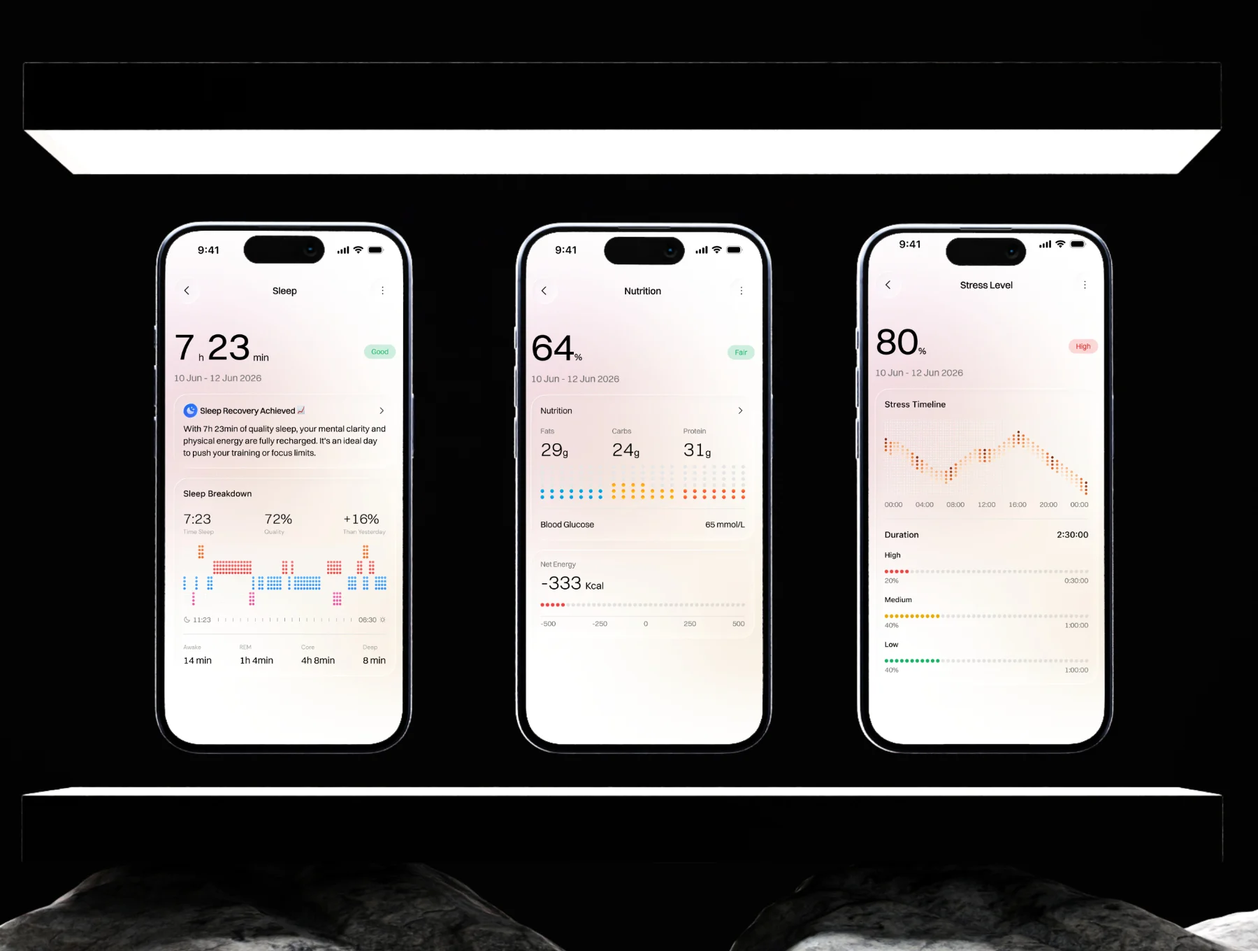 Health & Fitness AI Mobile UI Kit – 100 Screens (Light & Dark) 2