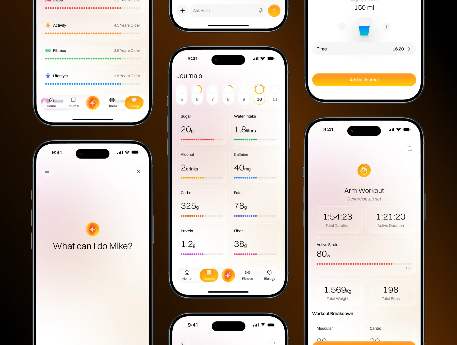 Health & Fitness AI Mobile UI Kit – 100 Screens (Light & Dark) 3