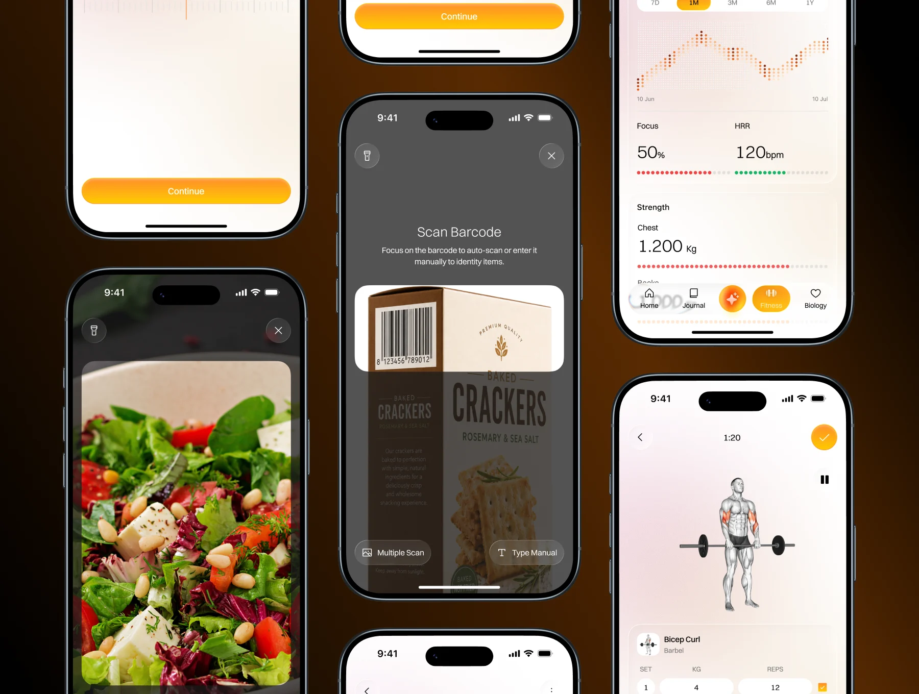 Health & Fitness AI Mobile UI Kit – 100 Screens (Light & Dark) 5