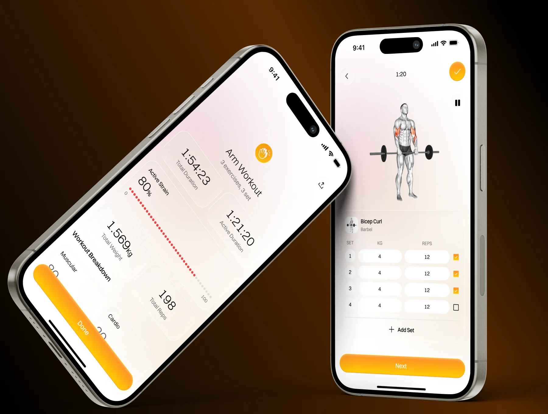Health & Fitness AI Mobile UI Kit – 100 Screens (Light & Dark) 6