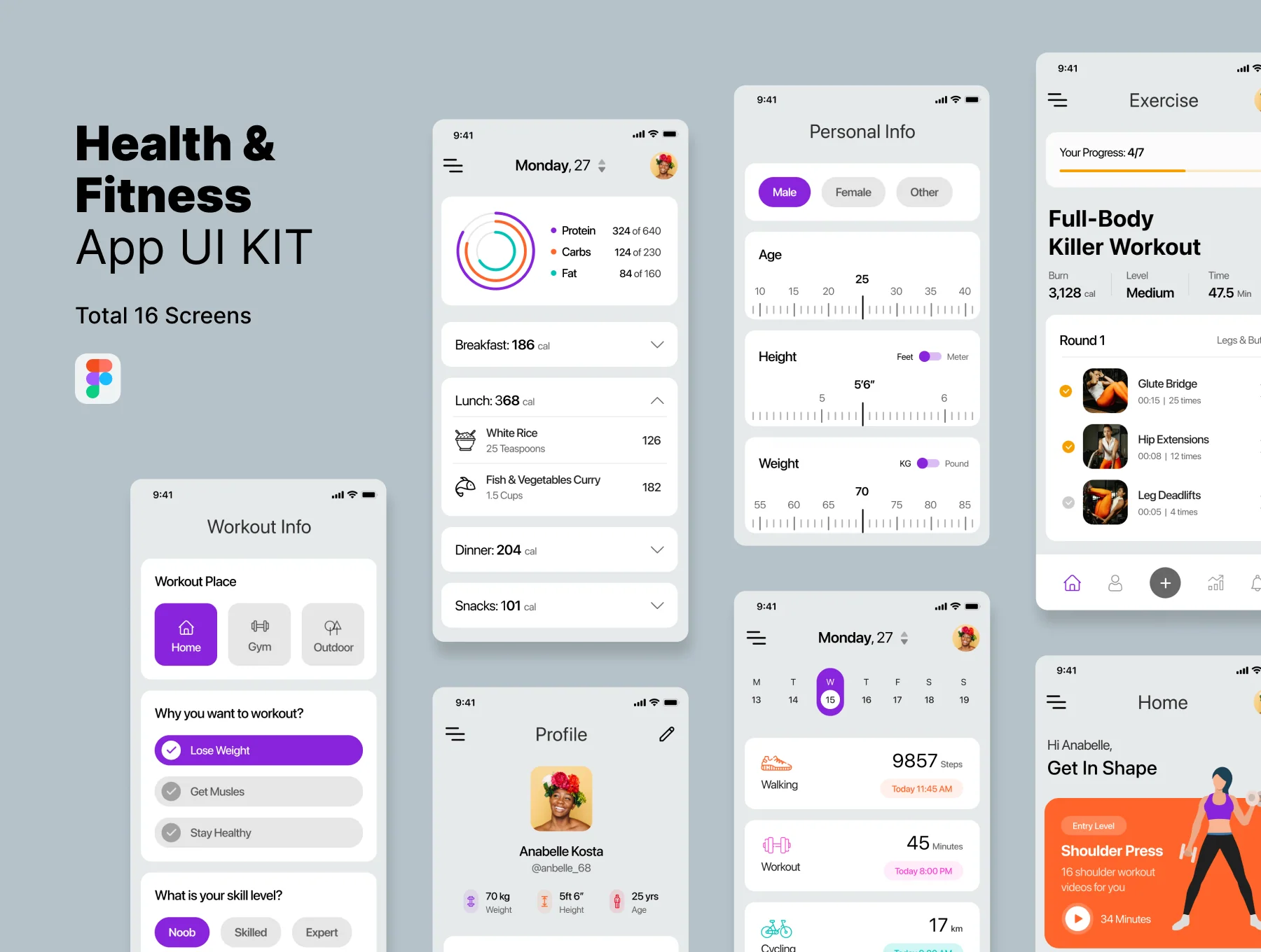 Health & Fitness App UI Kit