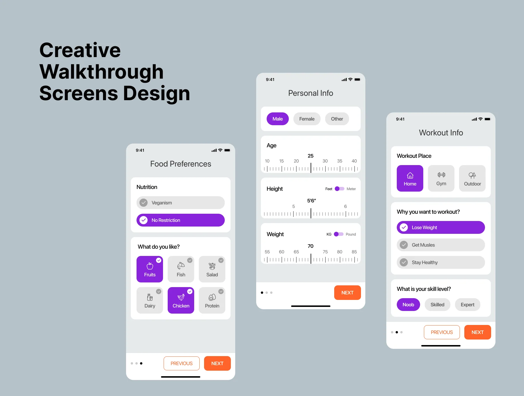 Health & Fitness App UI Kit 4