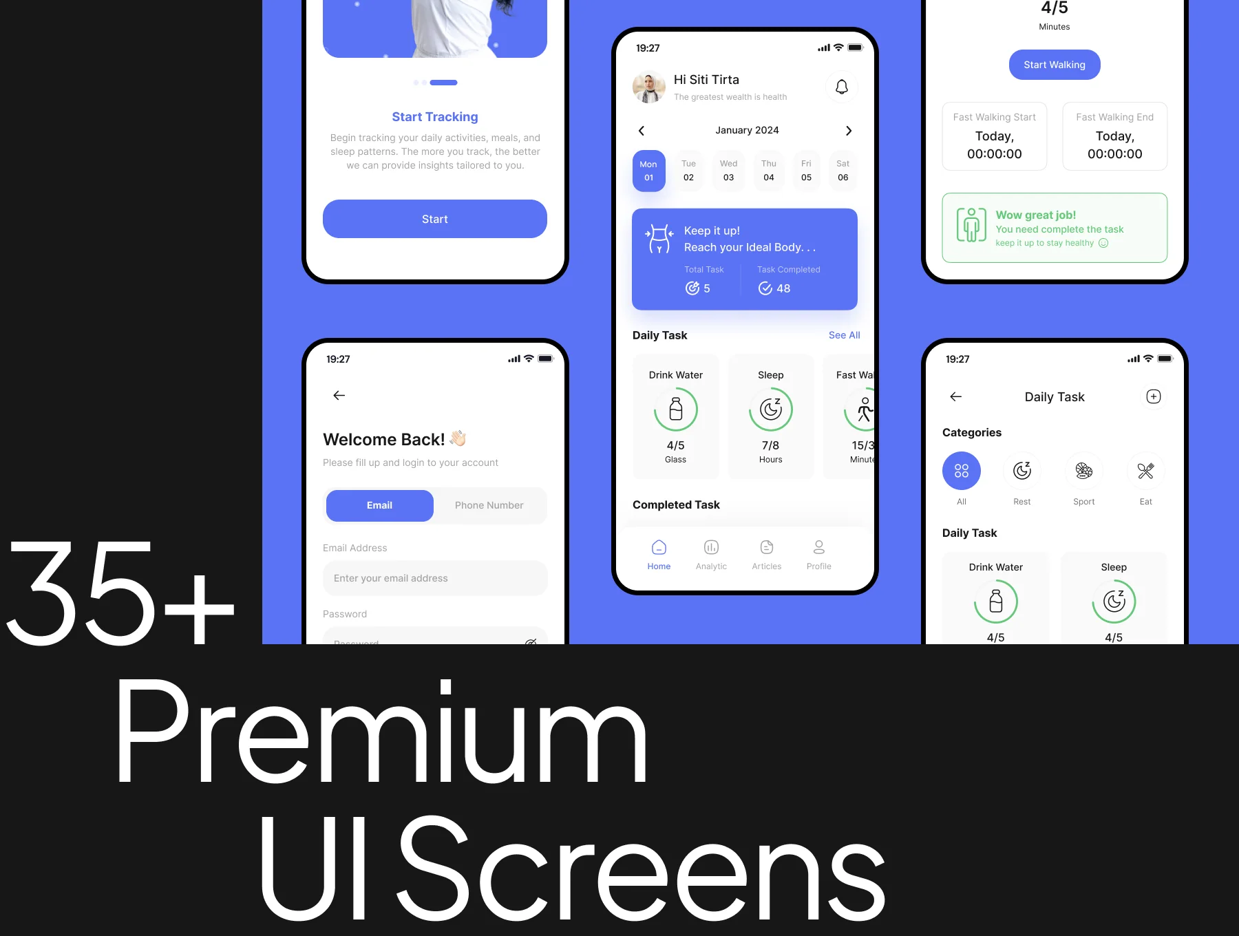 Health Monitoring UI Kit 5