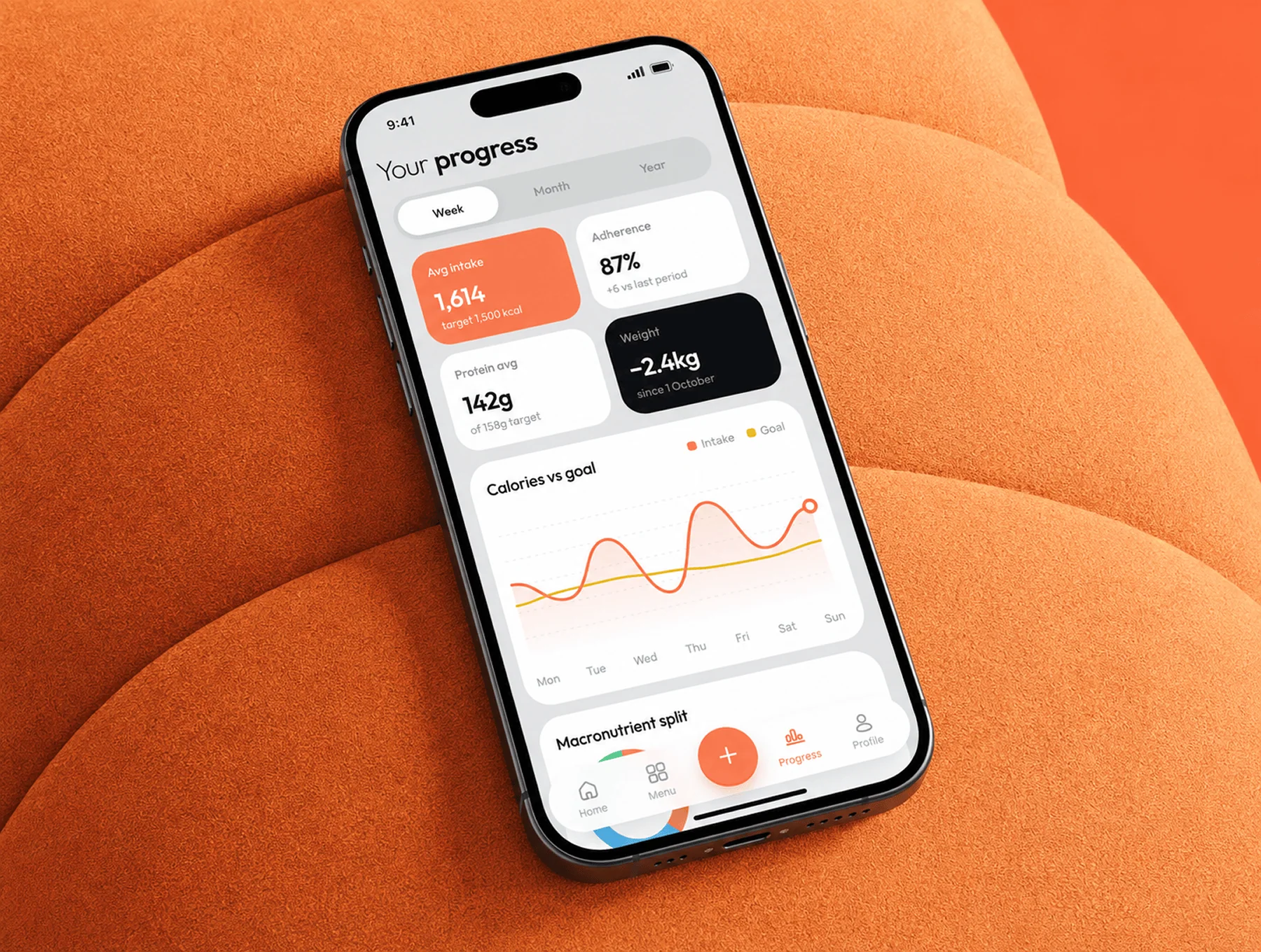Health, Nutrition & Diet Mobile App UI Kit 4