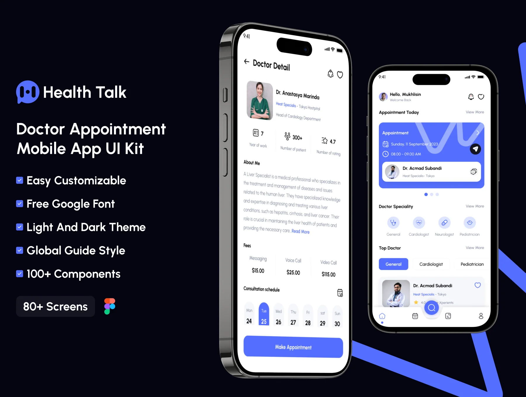 Health Talk - Doctor Appointment Mobile App UI KIT