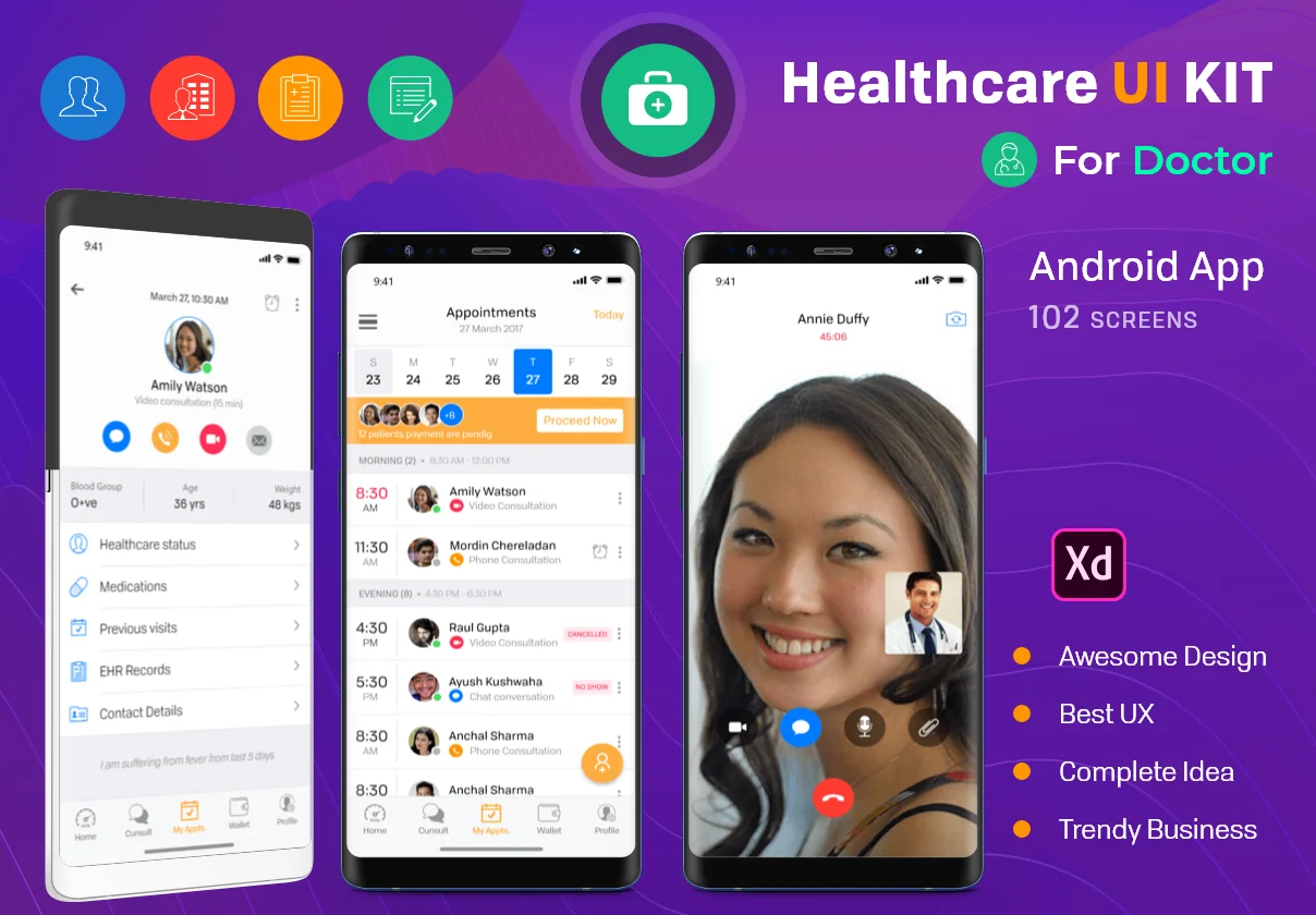 Healthcare Doctor Android UI Kit