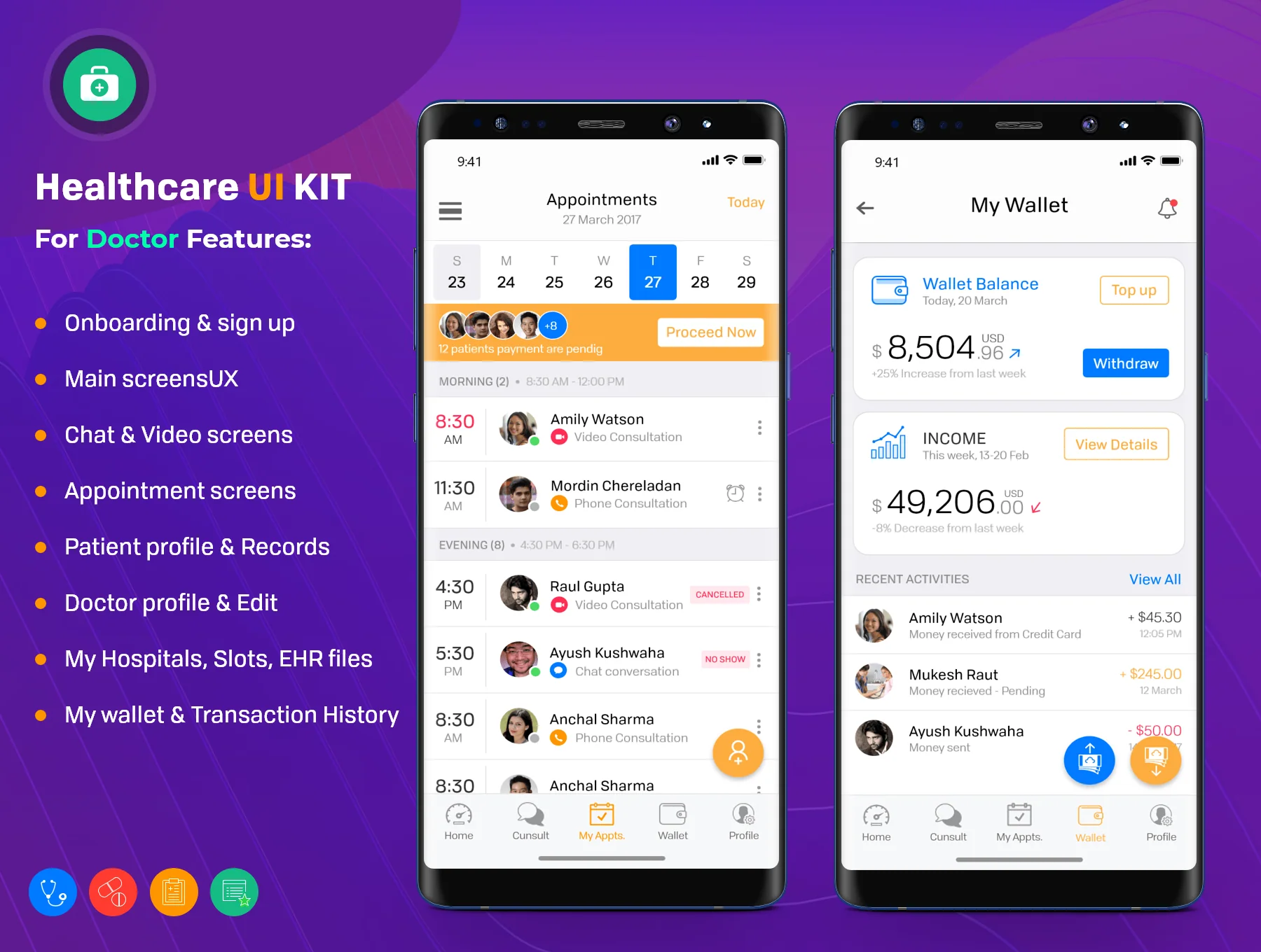 Healthcare Doctor Android UI Kit 3