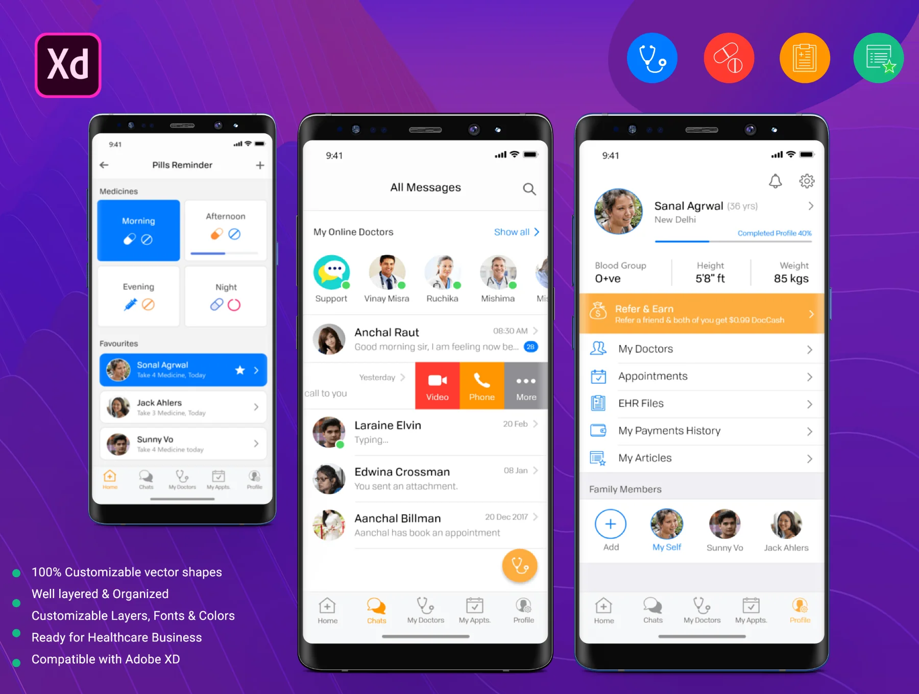 Healthcare medical UI Kit 4
