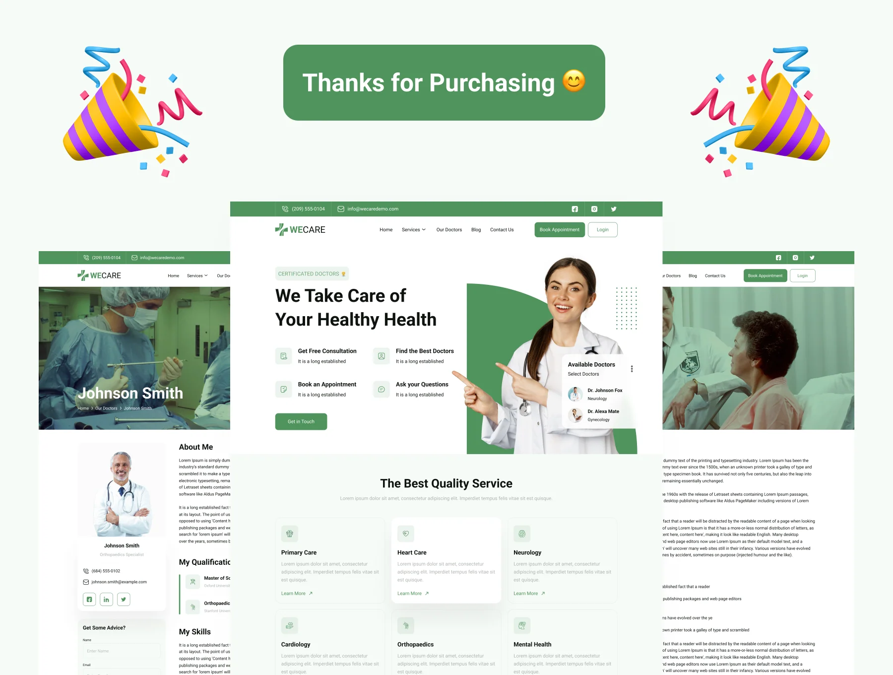Healthcare Medical Web UI Kit 8
