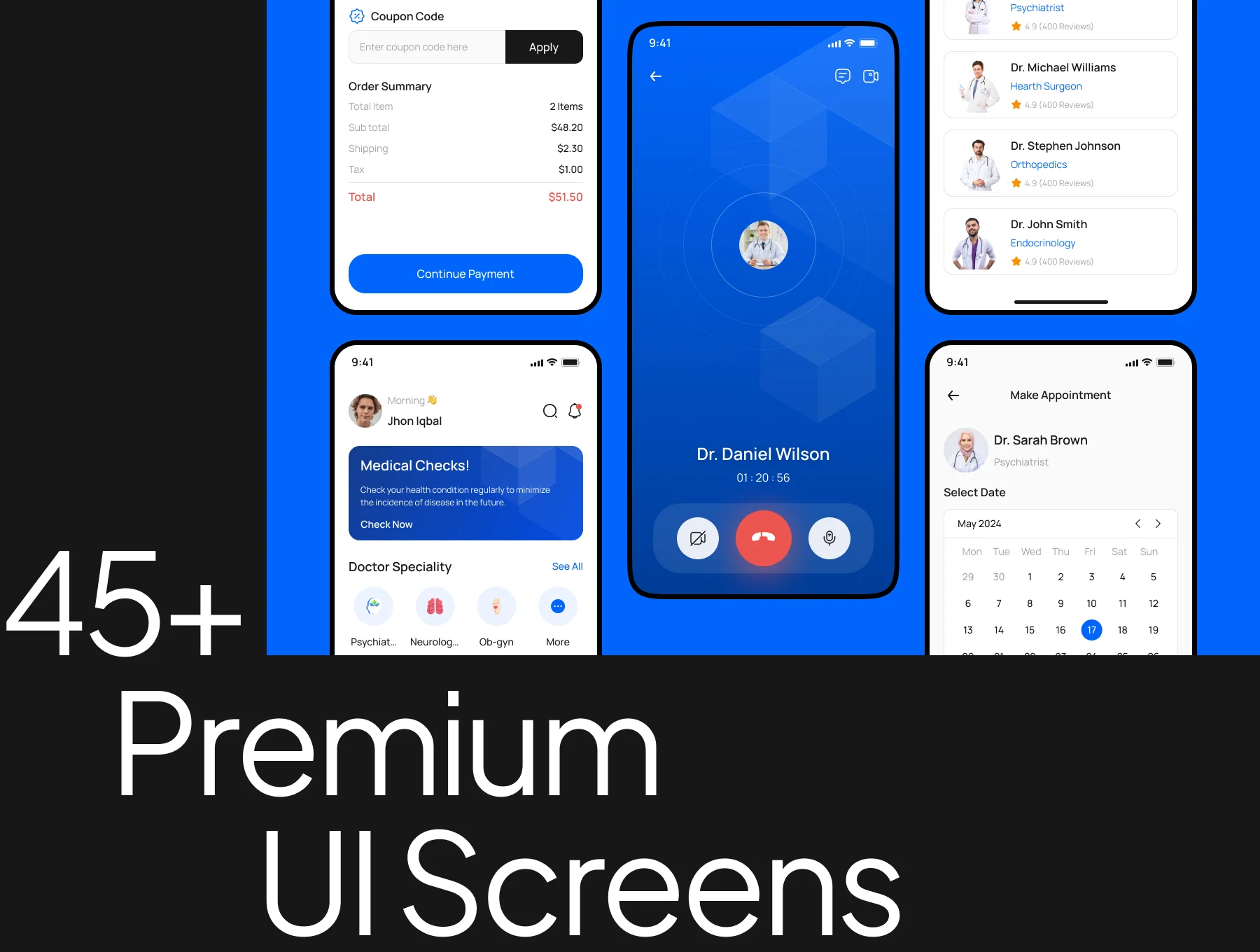 Healthcare Mobile App UI Kit 6