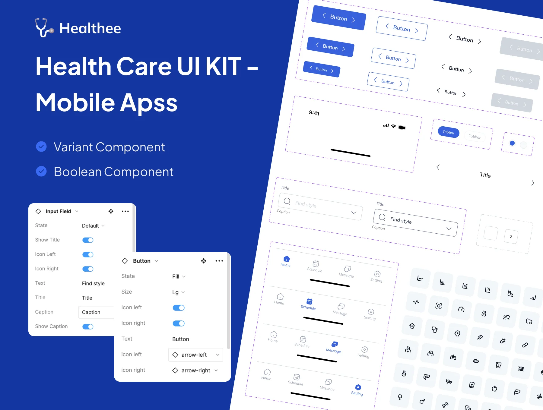 Healthee - Healthcare Mobile App UI KIT 2