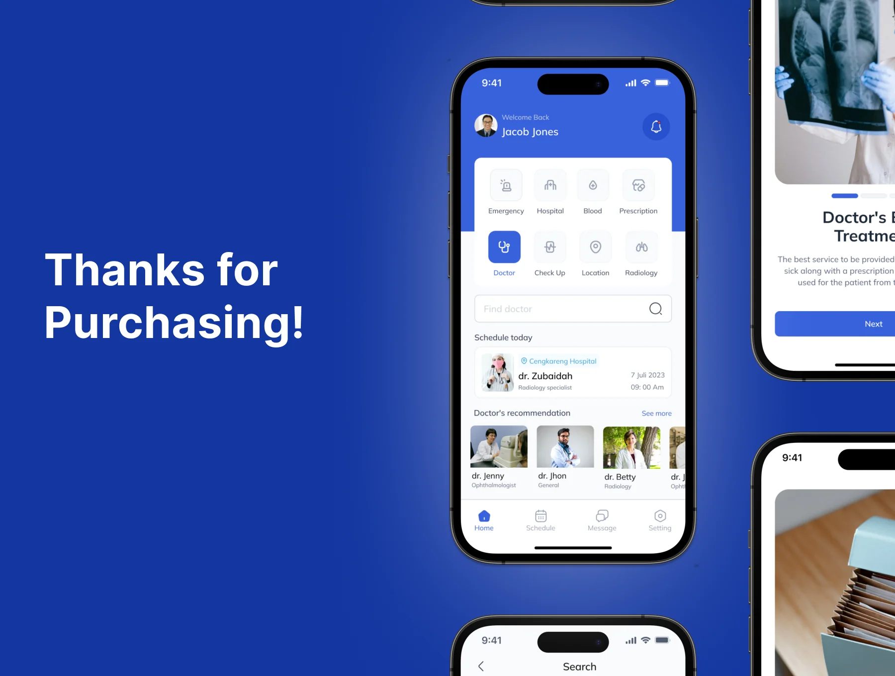 Healthee - Healthcare Mobile App UI KIT 6