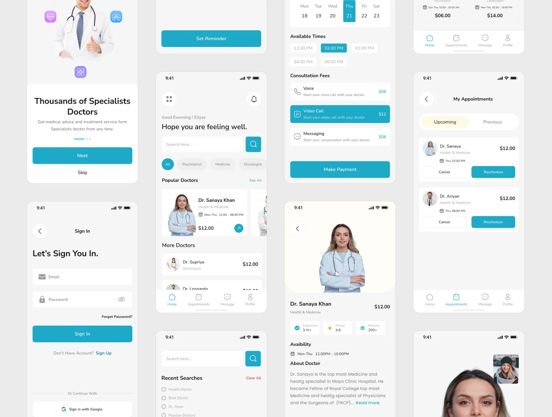 HealthMate - Doctor Appointment Booking App UI Kit 3