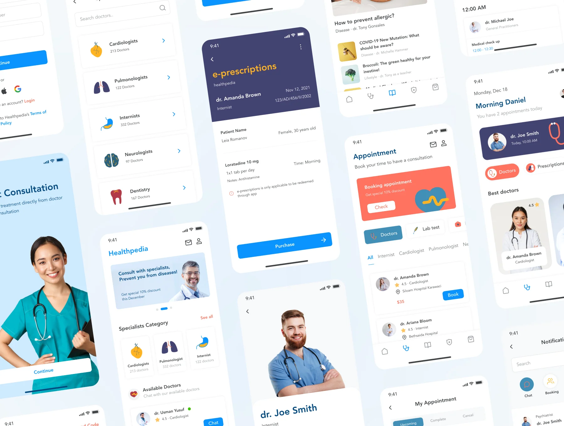 Healthpedia – Medical mobile app design UI Kit 5
