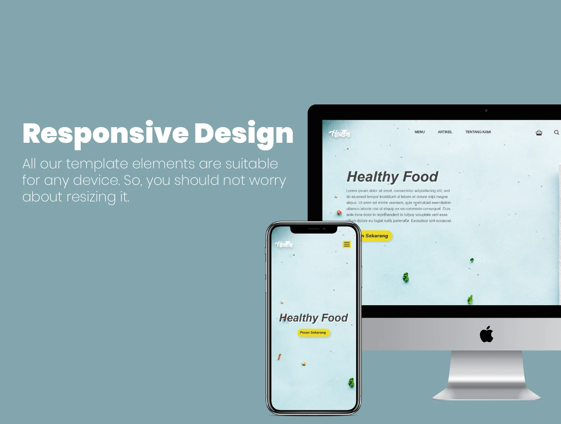 Healthy Food Website Template 2