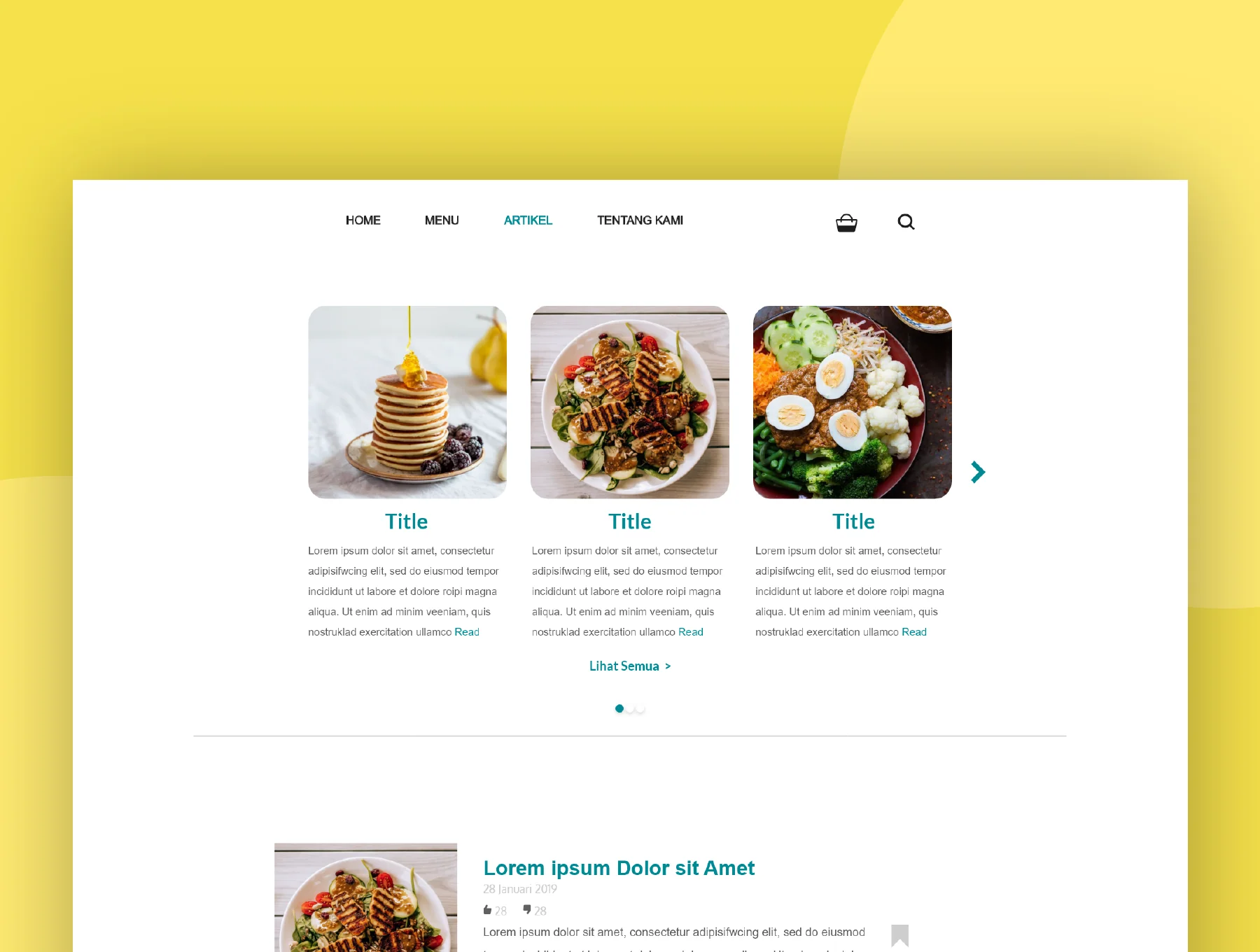 Healthy Food Website Template 3