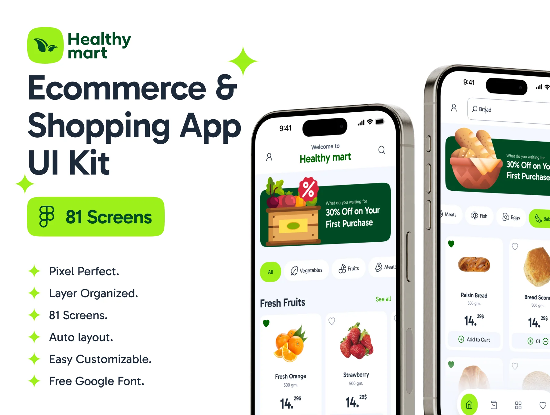 Healthy Mart - Grocery App : iOS Ui Kit