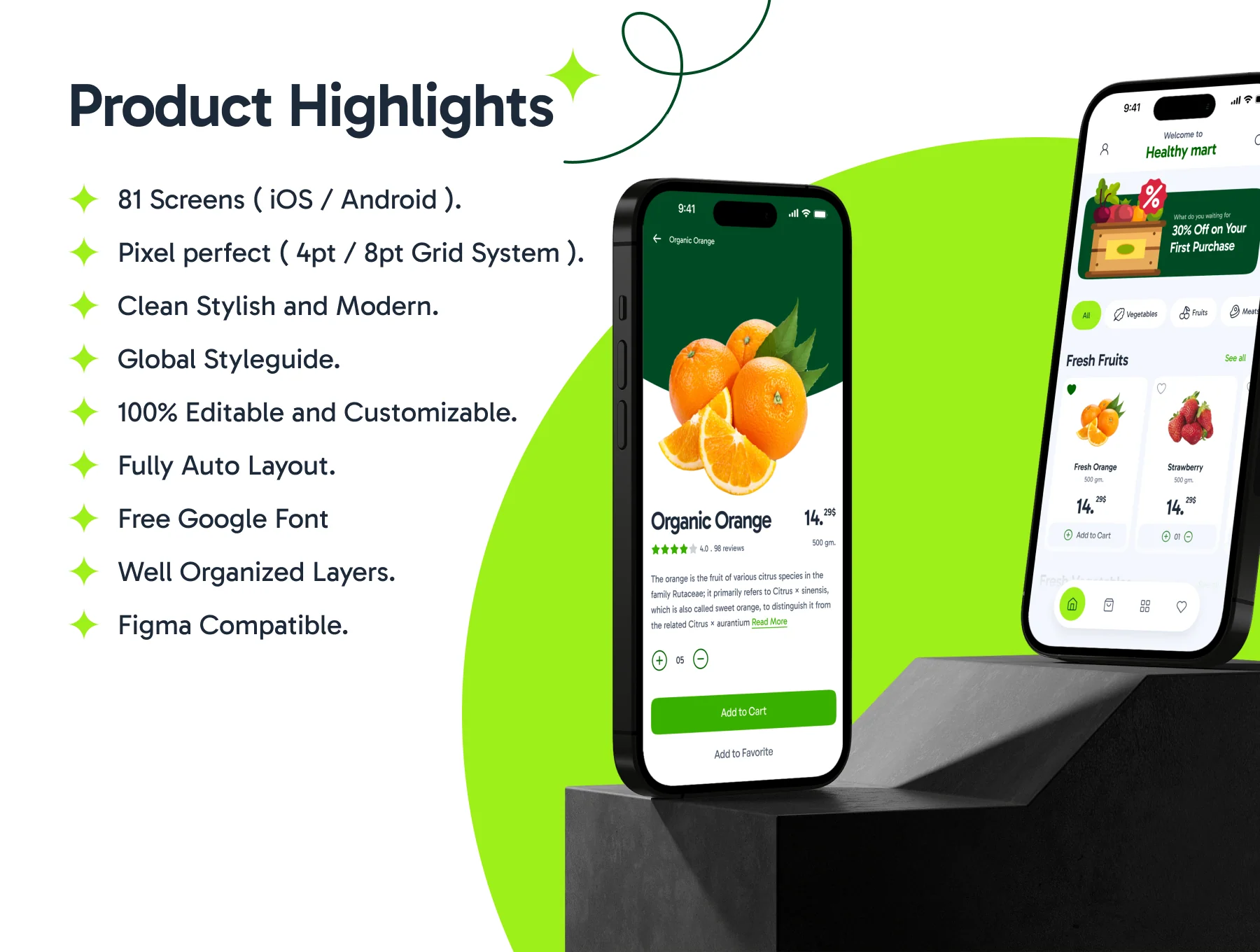 Healthy Mart - Grocery App : iOS Ui Kit 3