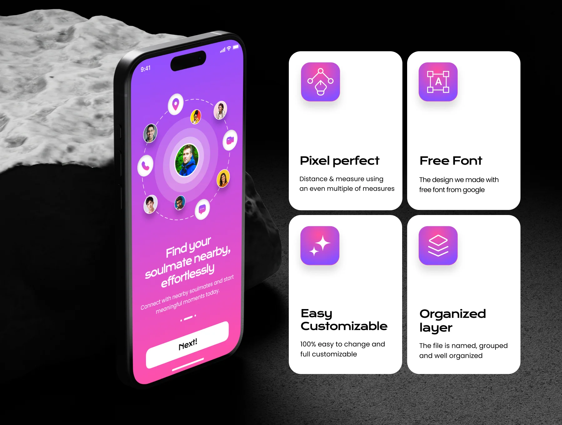 Heartly — Modern Dating App UI Kit 2