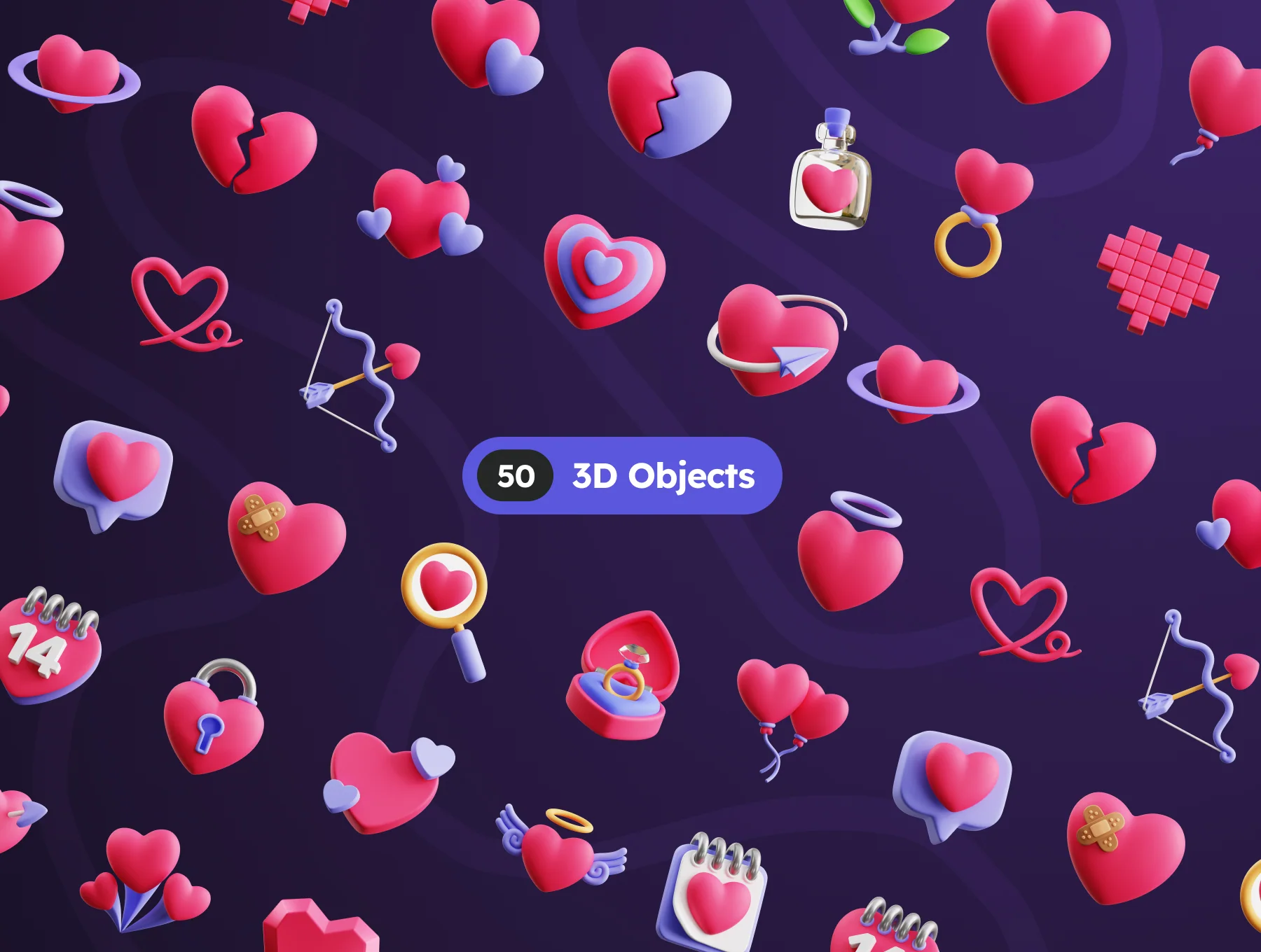 Hearts 3D Icons 5
