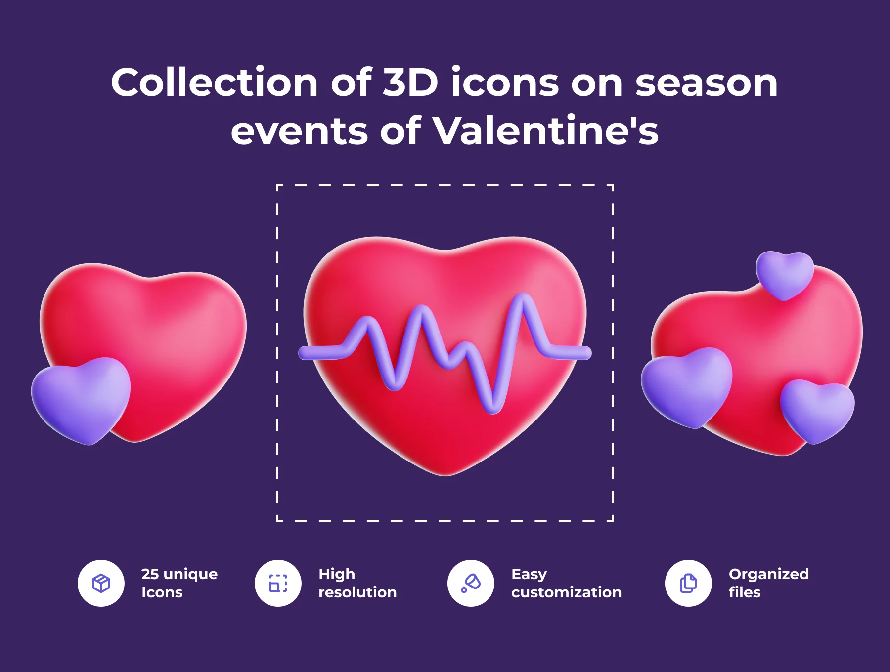 Hearts 3D Illustration Pack 2