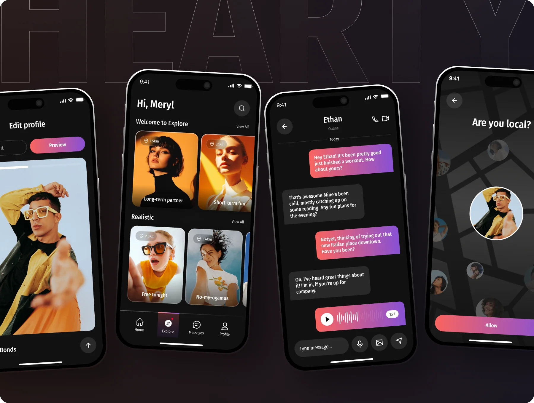 Hearty | Modern Dating App UI Kit for Figma 8