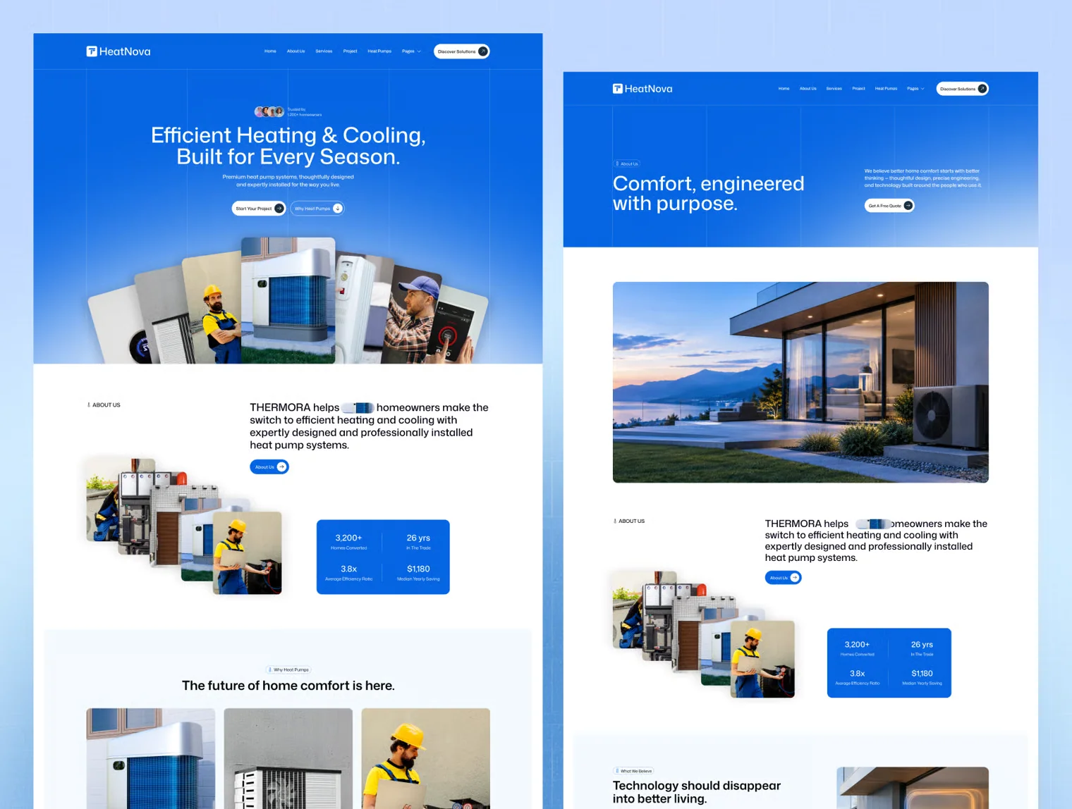 HeatNova – Heat Pump Service Website Template