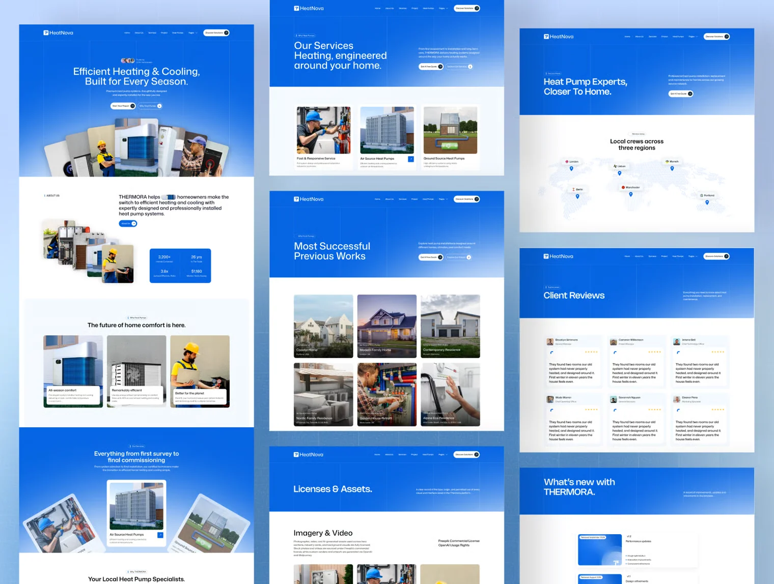 HeatNova – Heat Pump Service Website Template 4