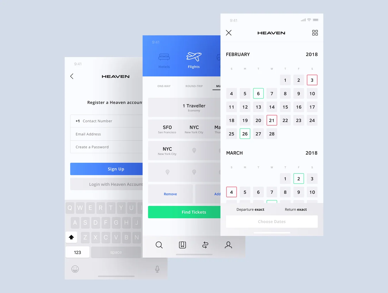 Heaven Mobile UI Kit 3