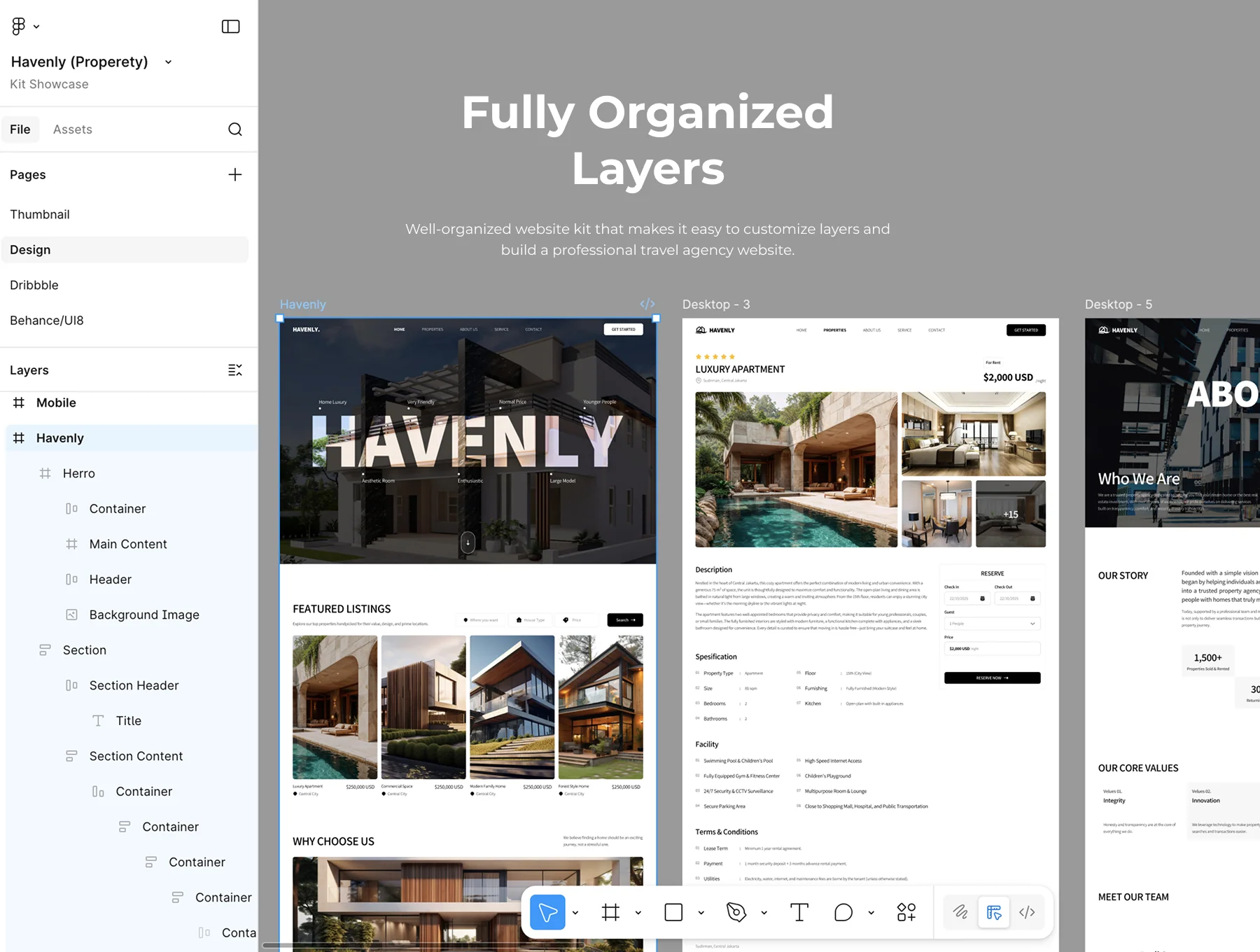 Heavenly - Property Agency Website UI KIT 2
