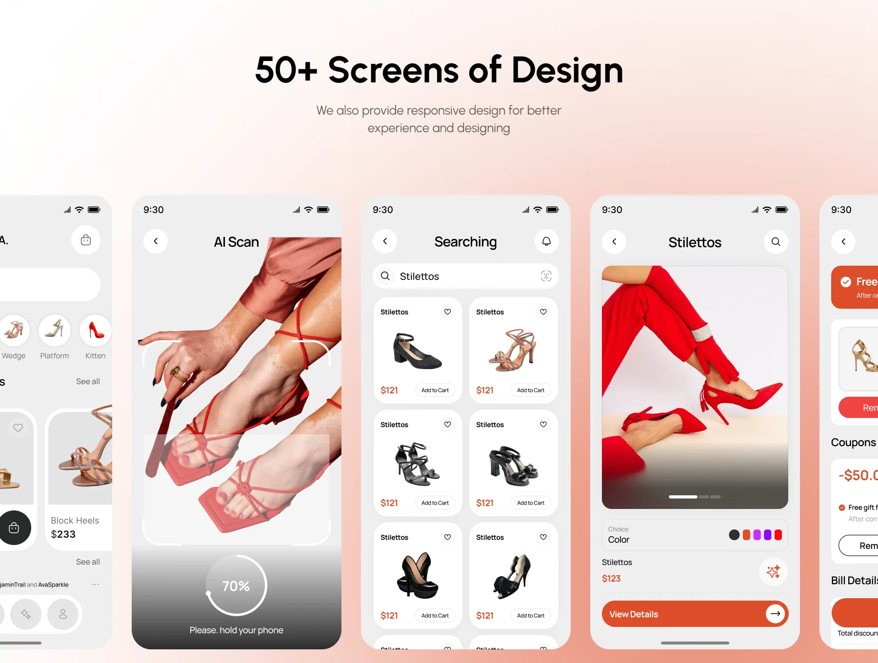 Heelora – Fashion Ecommerce & Footwear Shopping App UI Kit 3