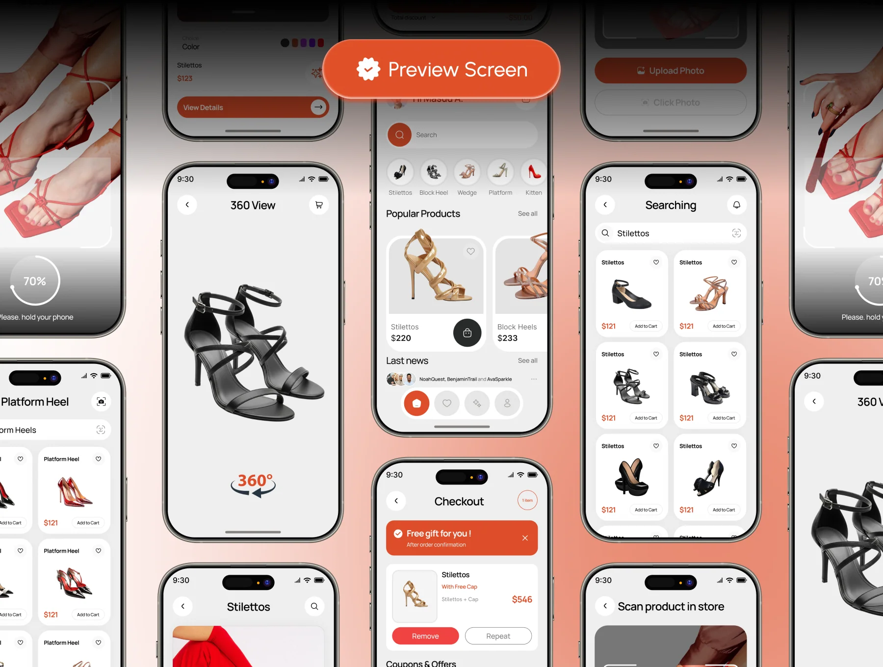 Heelora – Fashion Ecommerce & Footwear Shopping App UI Kit 4
