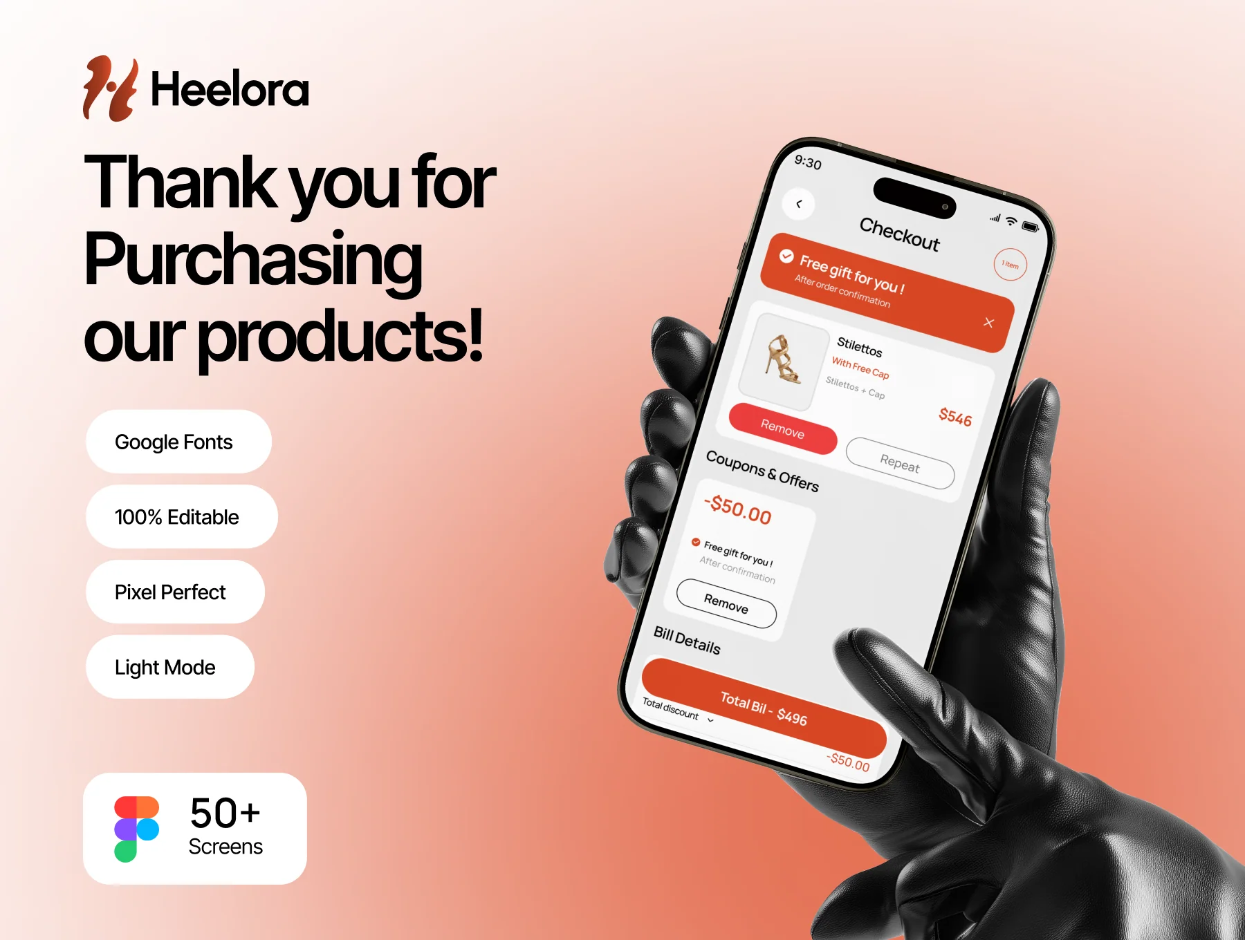 Heelora – Fashion Ecommerce & Footwear Shopping App UI Kit 6