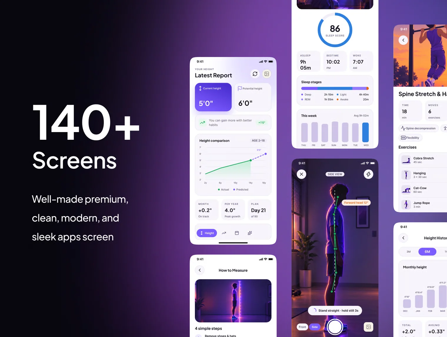 Height AI - AI Height Maximizer App - Mobile UI Kit 5